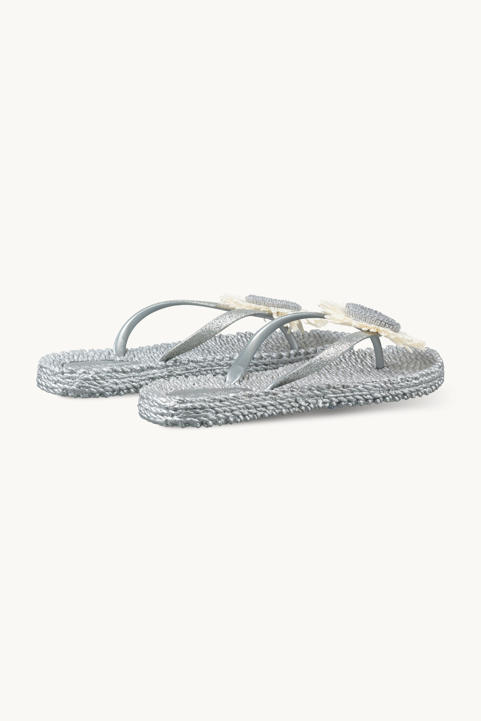 Tongs Fleur - Silver