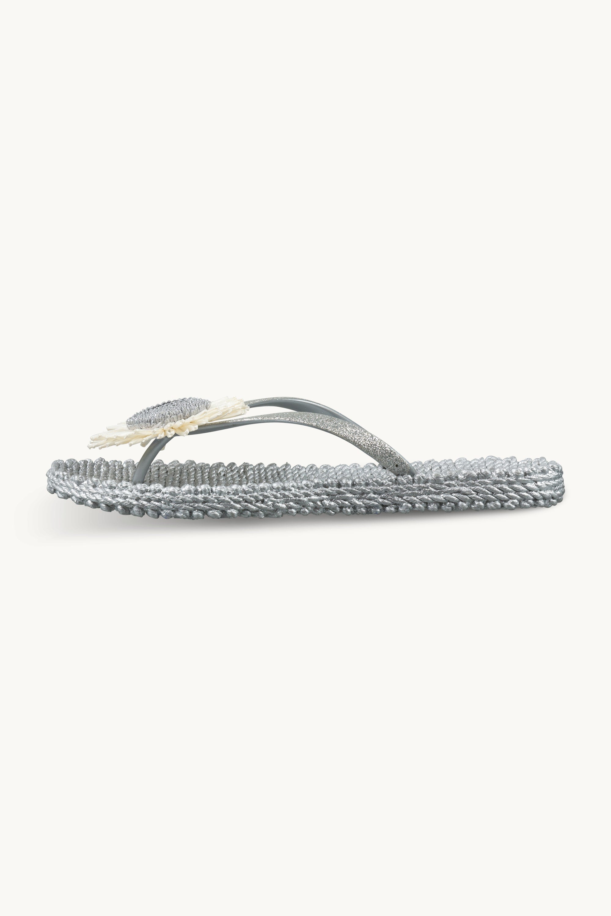 Tongs Fleur - Silver