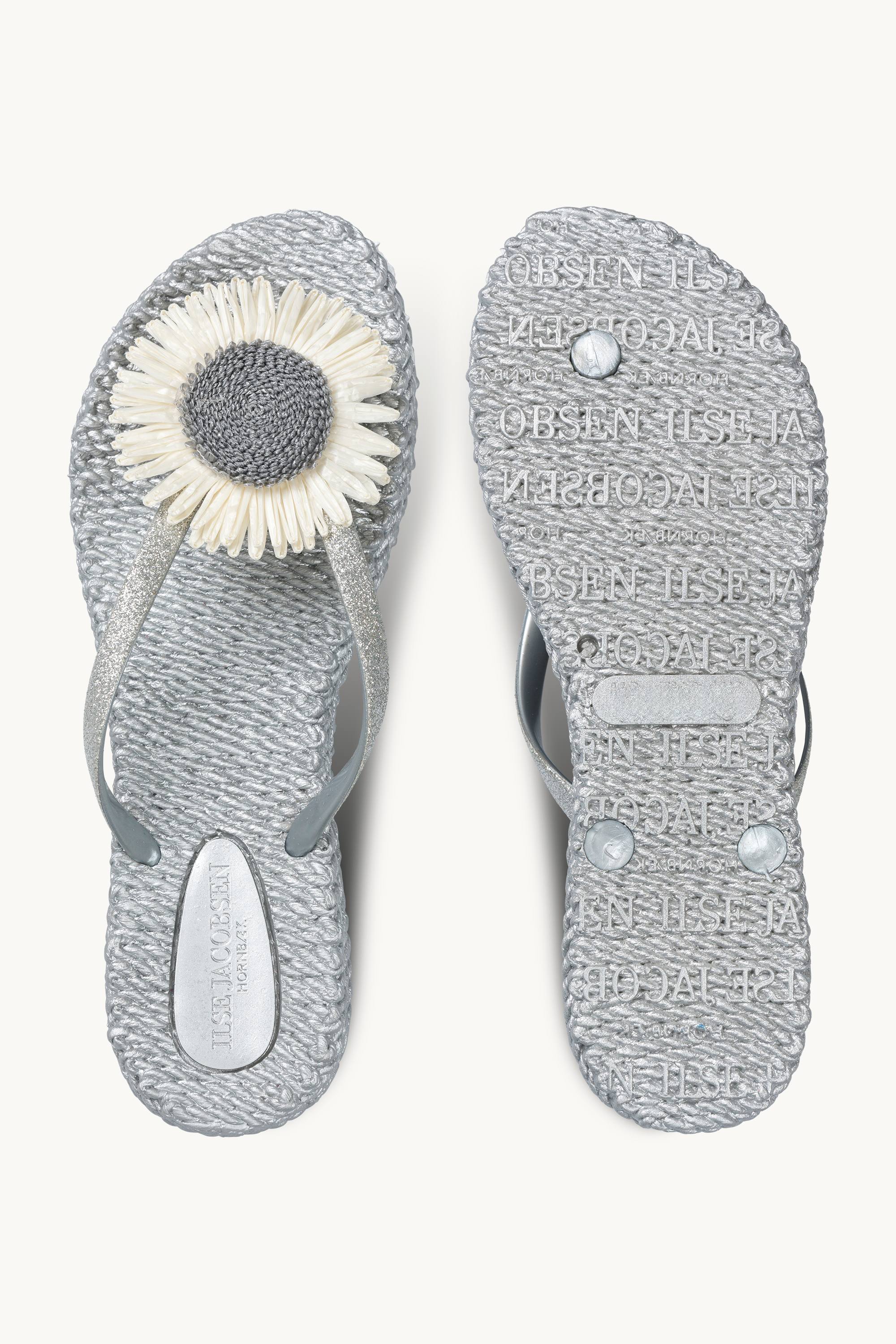 Tongs Fleur - Silver