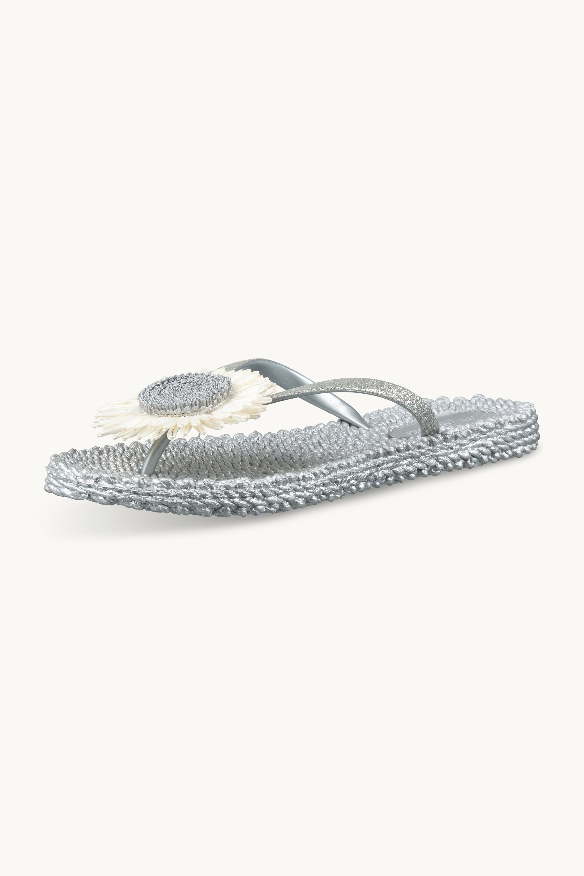Tongs Fleur - Silver