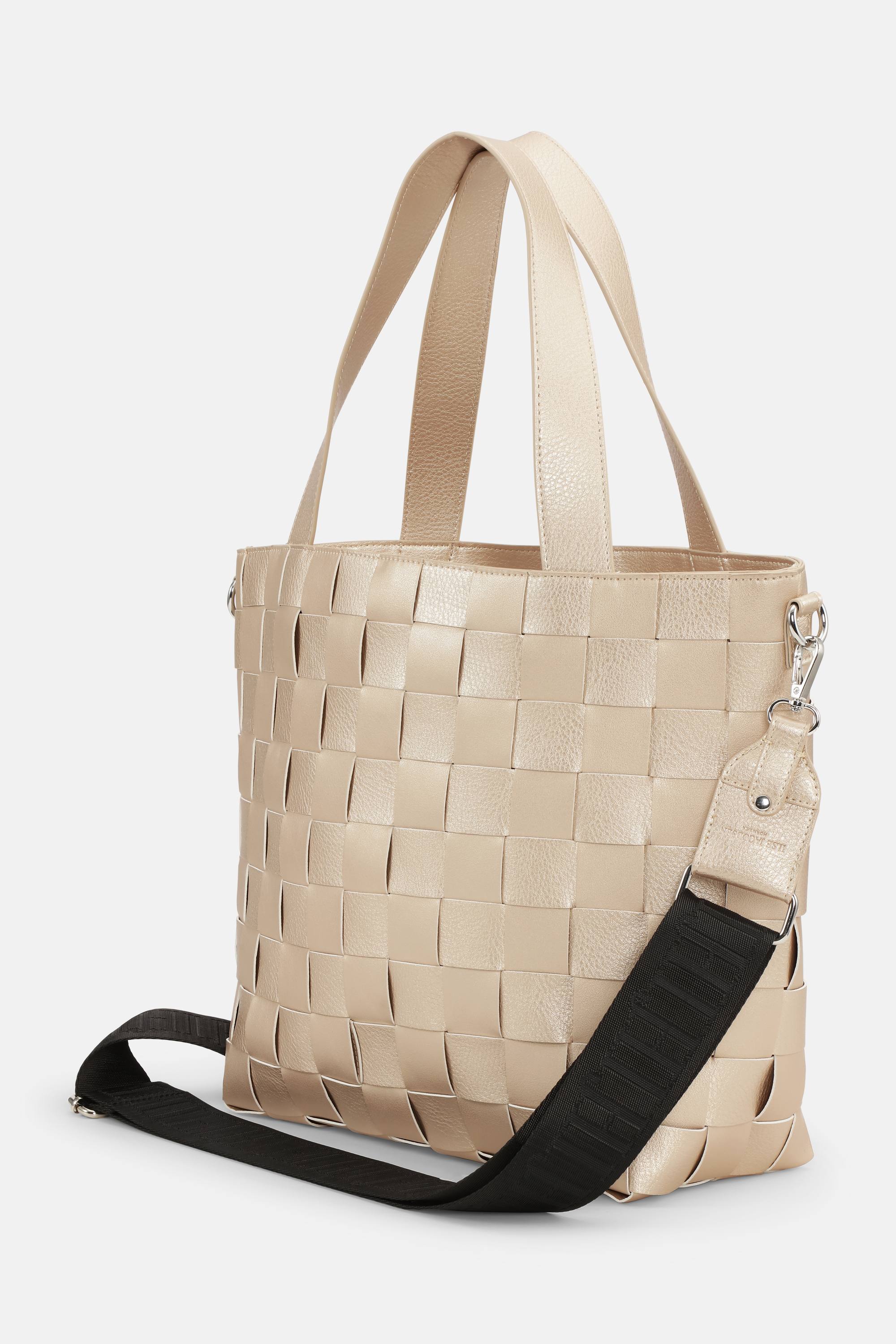 Braided Cross-Body Shopper - Platin
