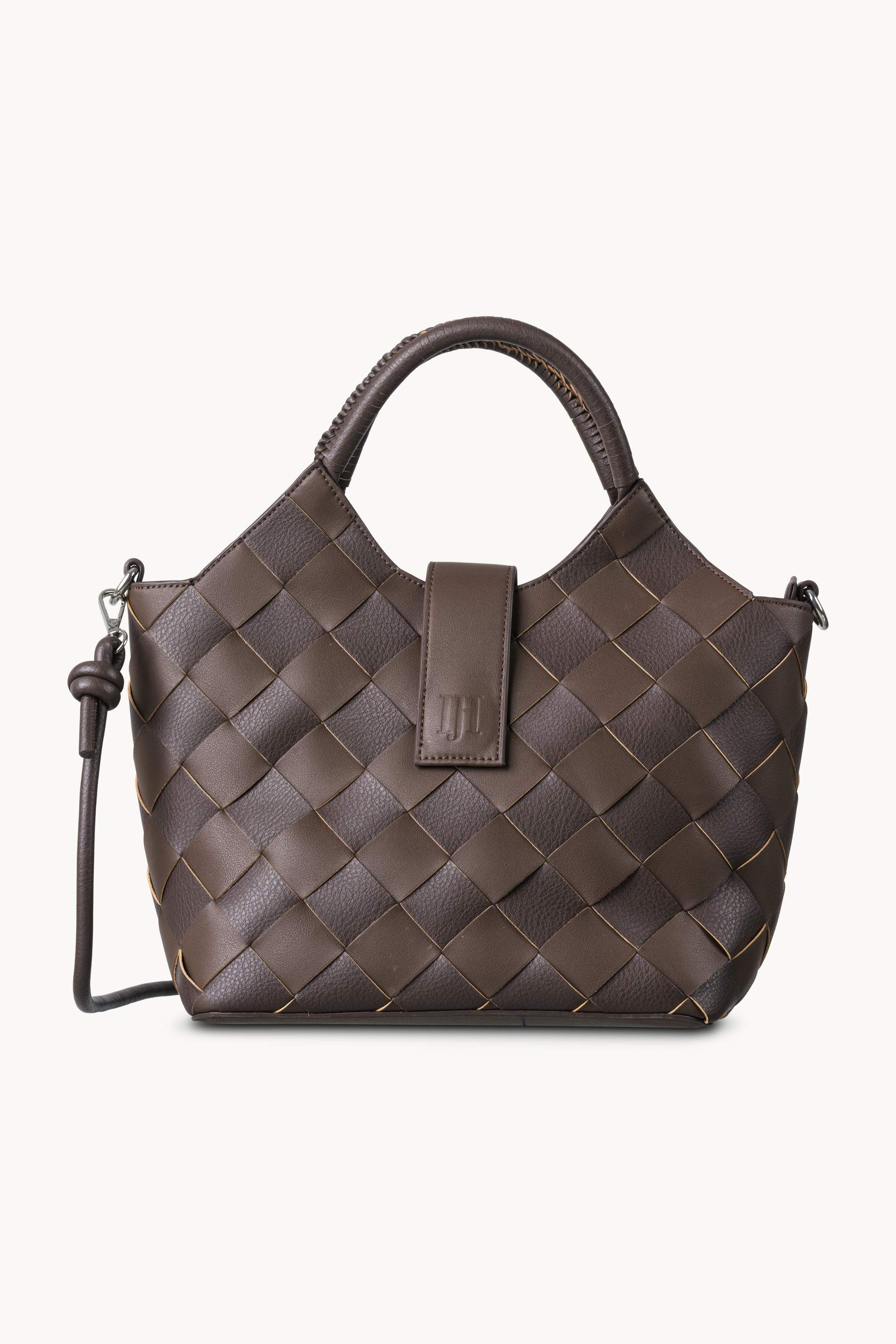 Braided Handbag - Chocolate Brown
