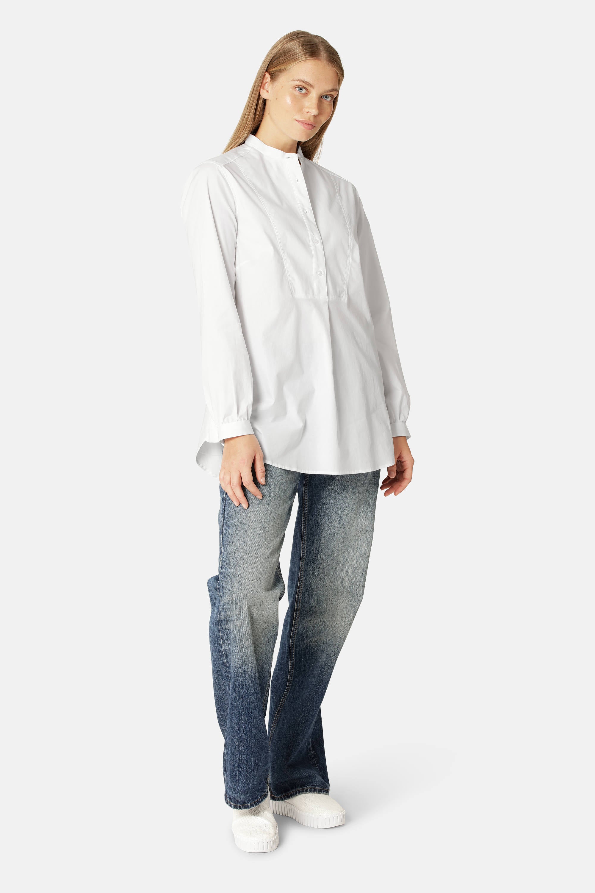 Chemise Classique Dos Long - White