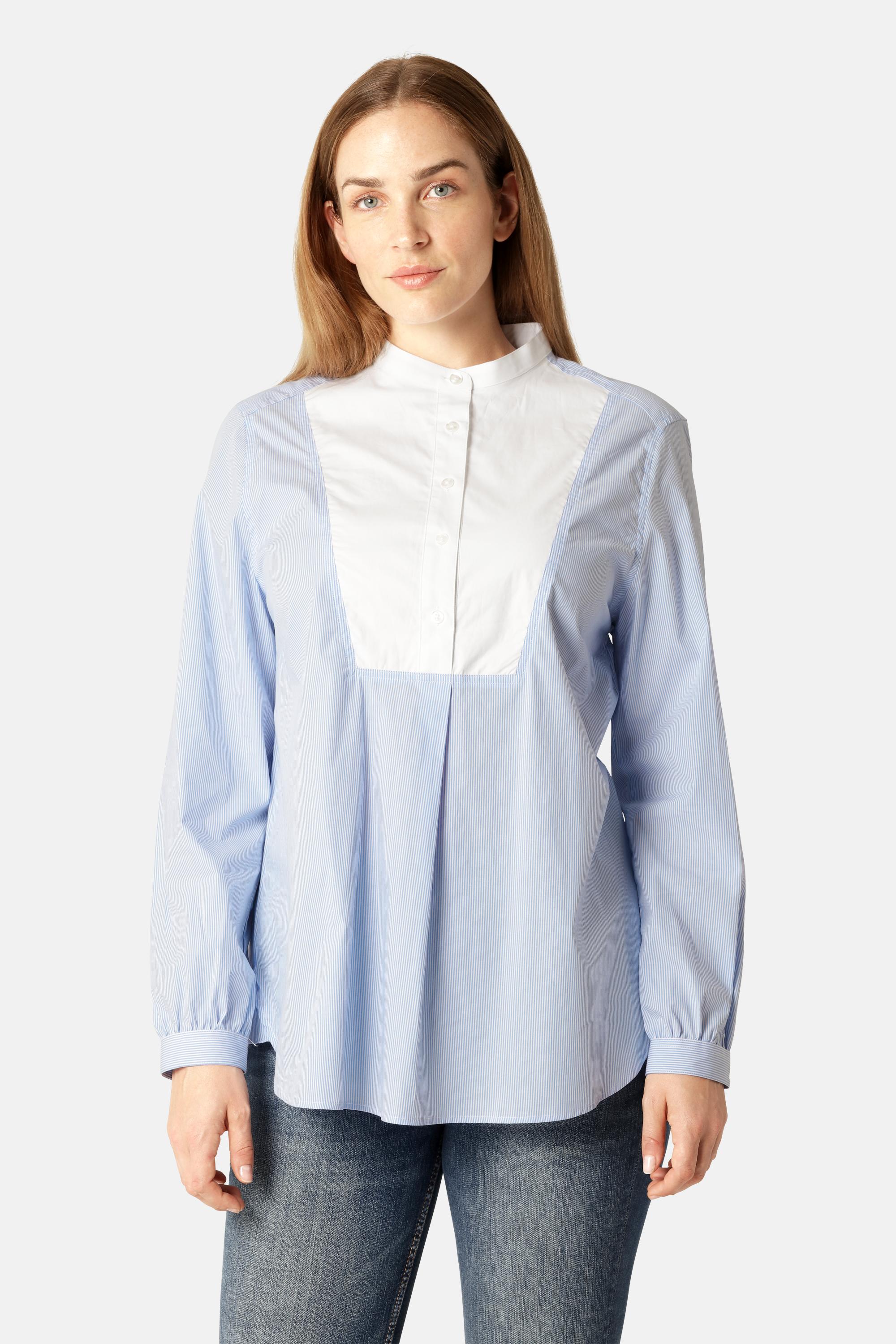 Classic Shirt Long Back Stripes - Heather