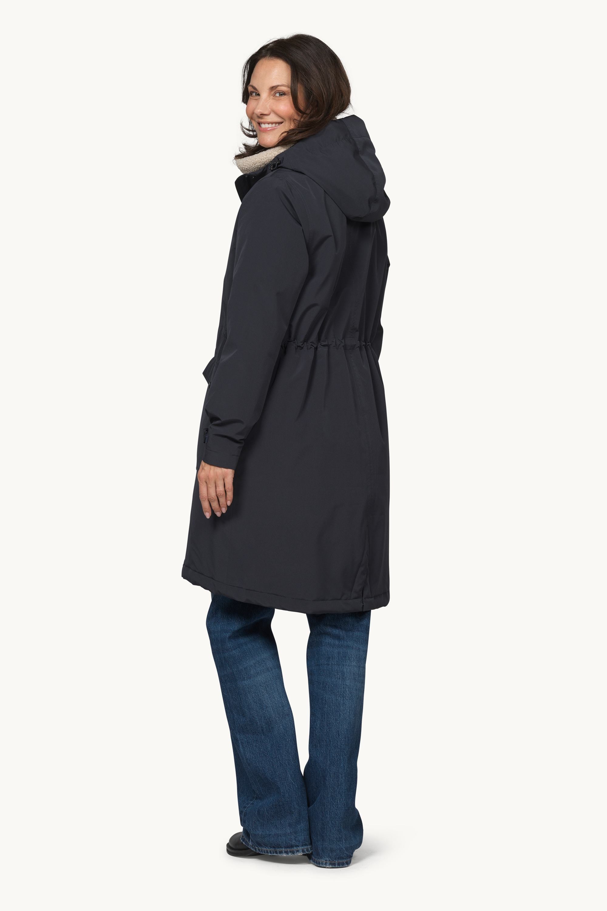 Padded Raincoat - Black
