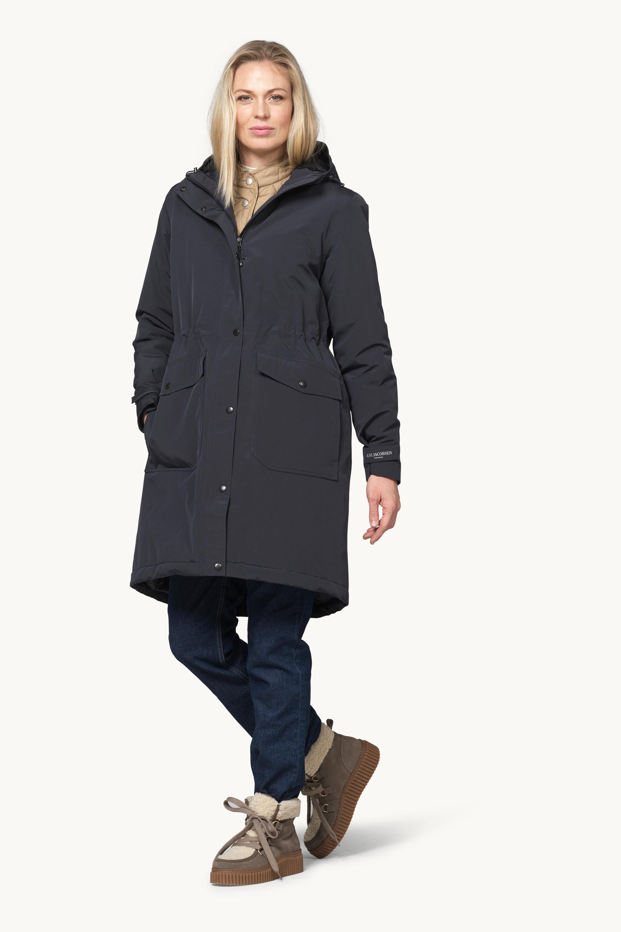 Padded Raincoat - Black