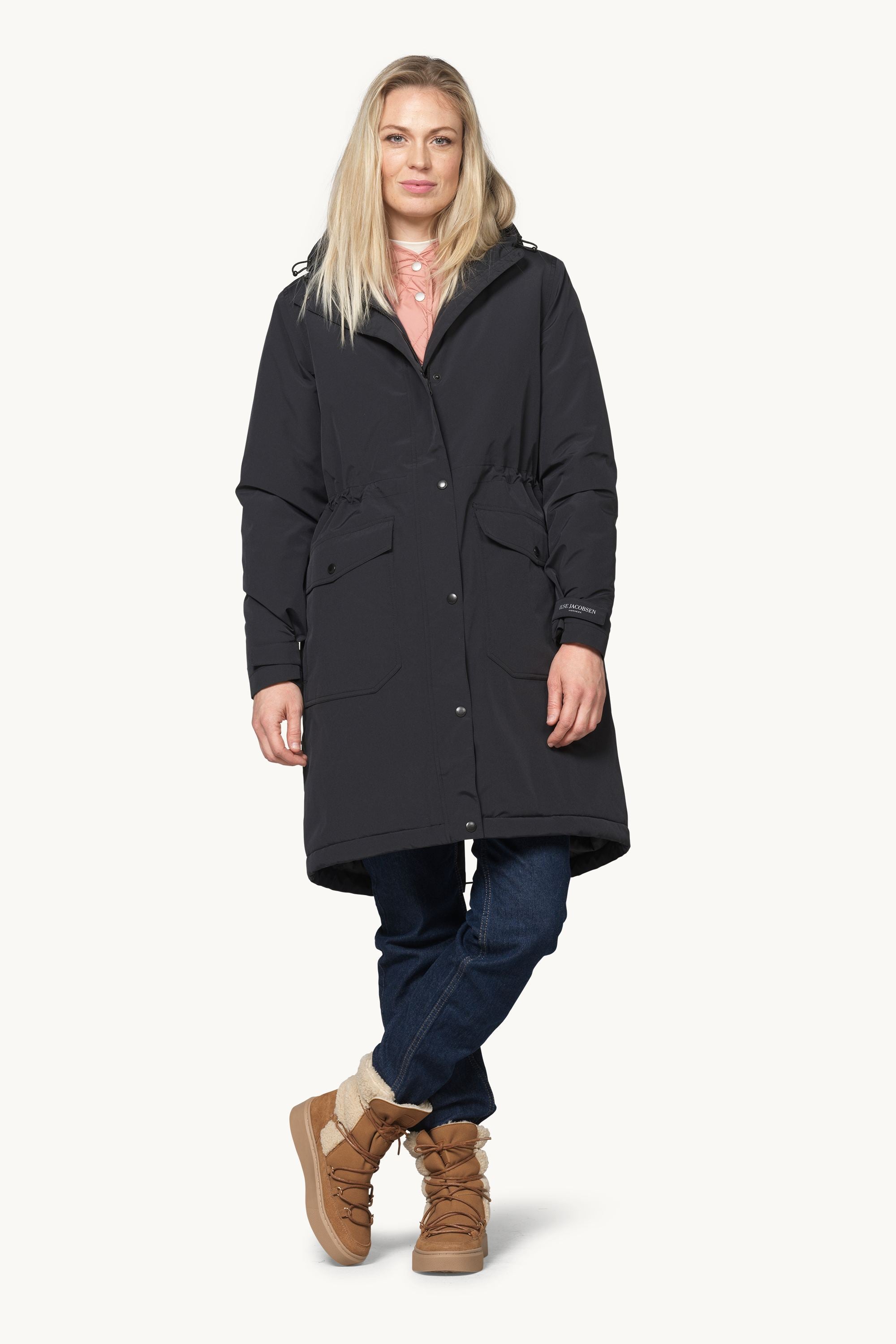 Padded Raincoat - Black