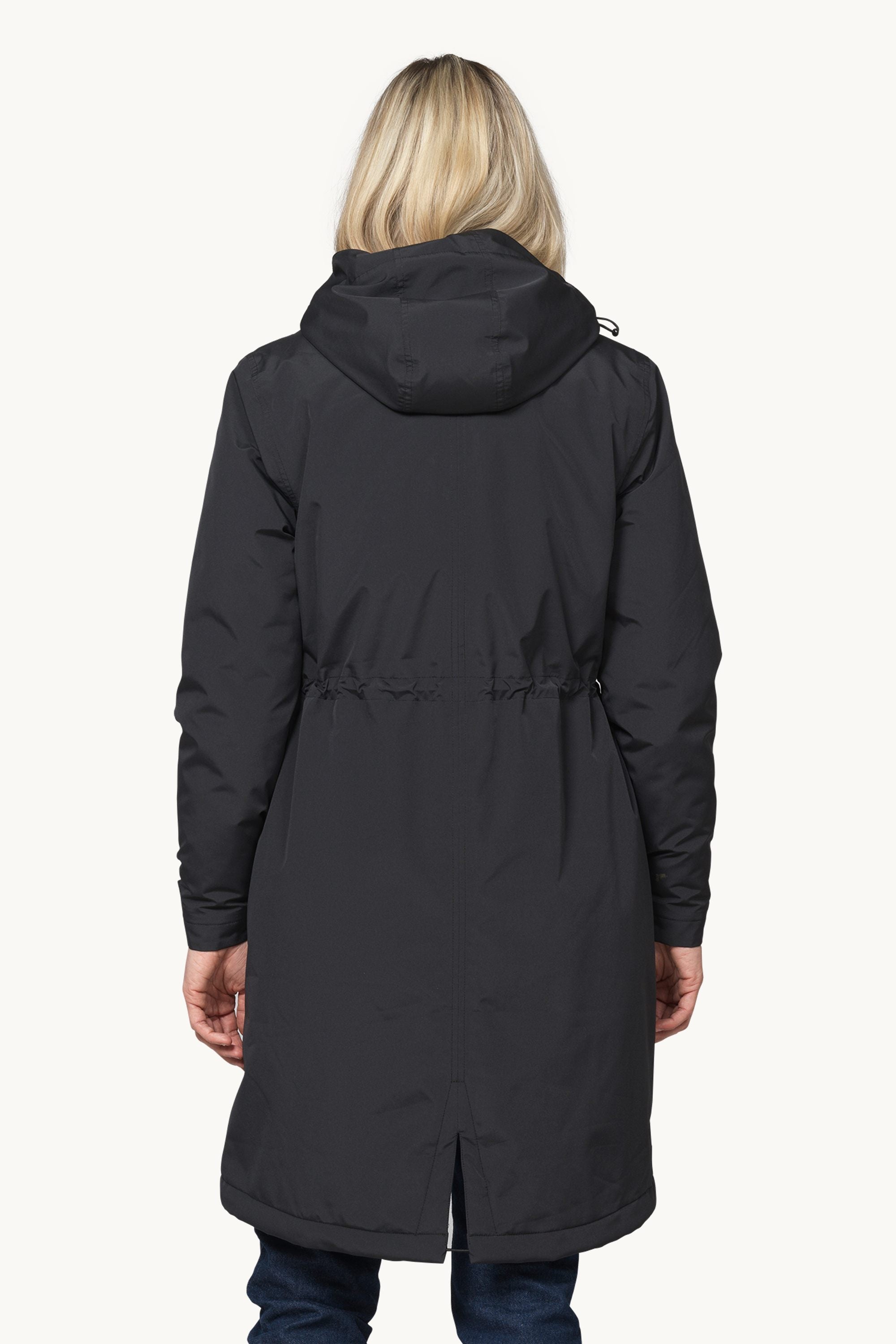 Padded Raincoat - Black