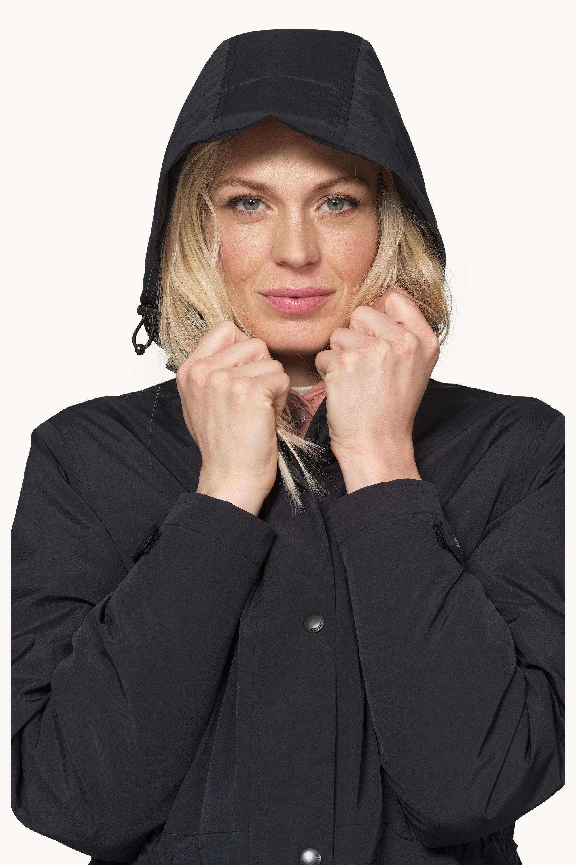 Padded Raincoat - Black