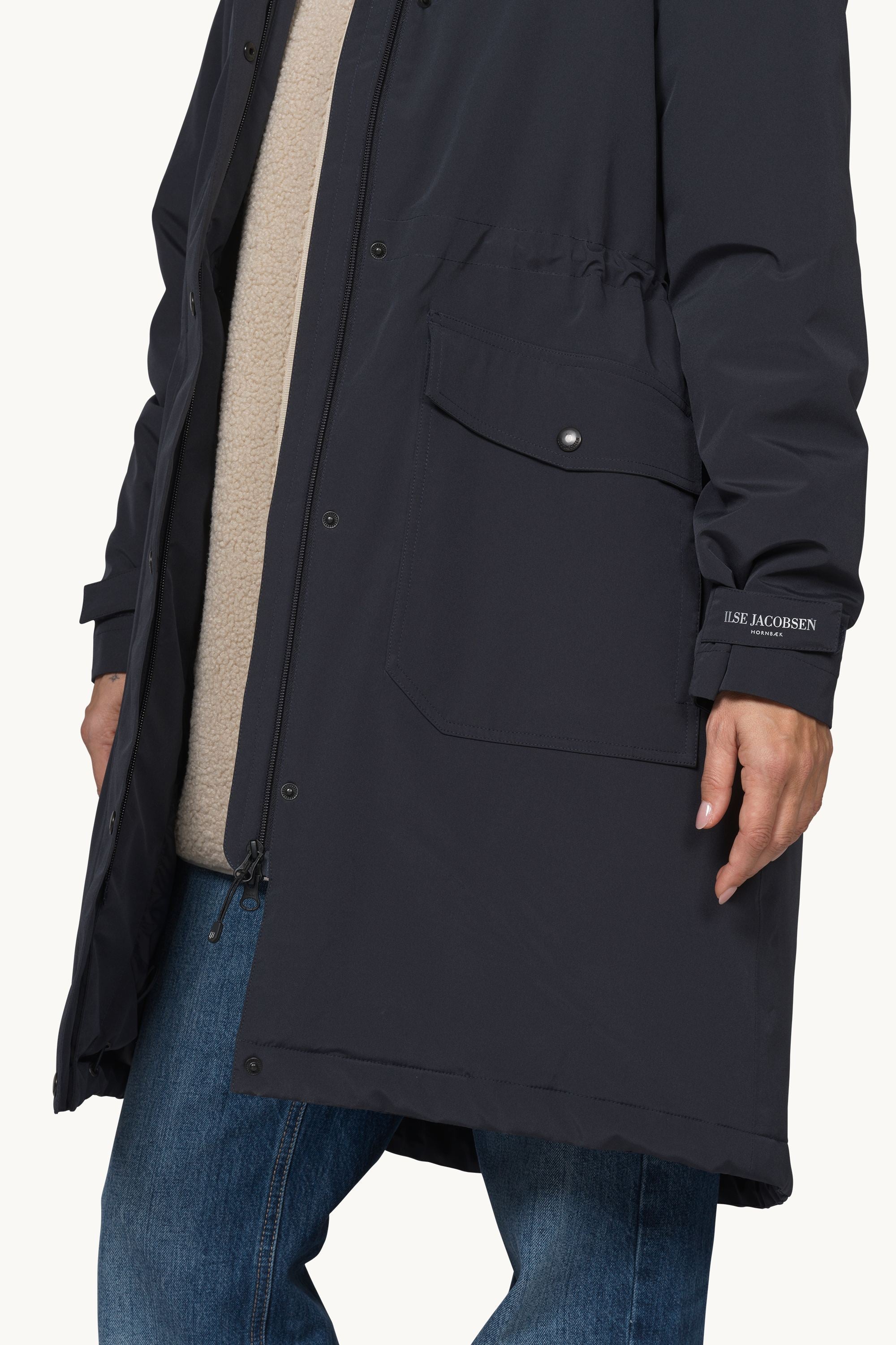 Padded Raincoat - Black