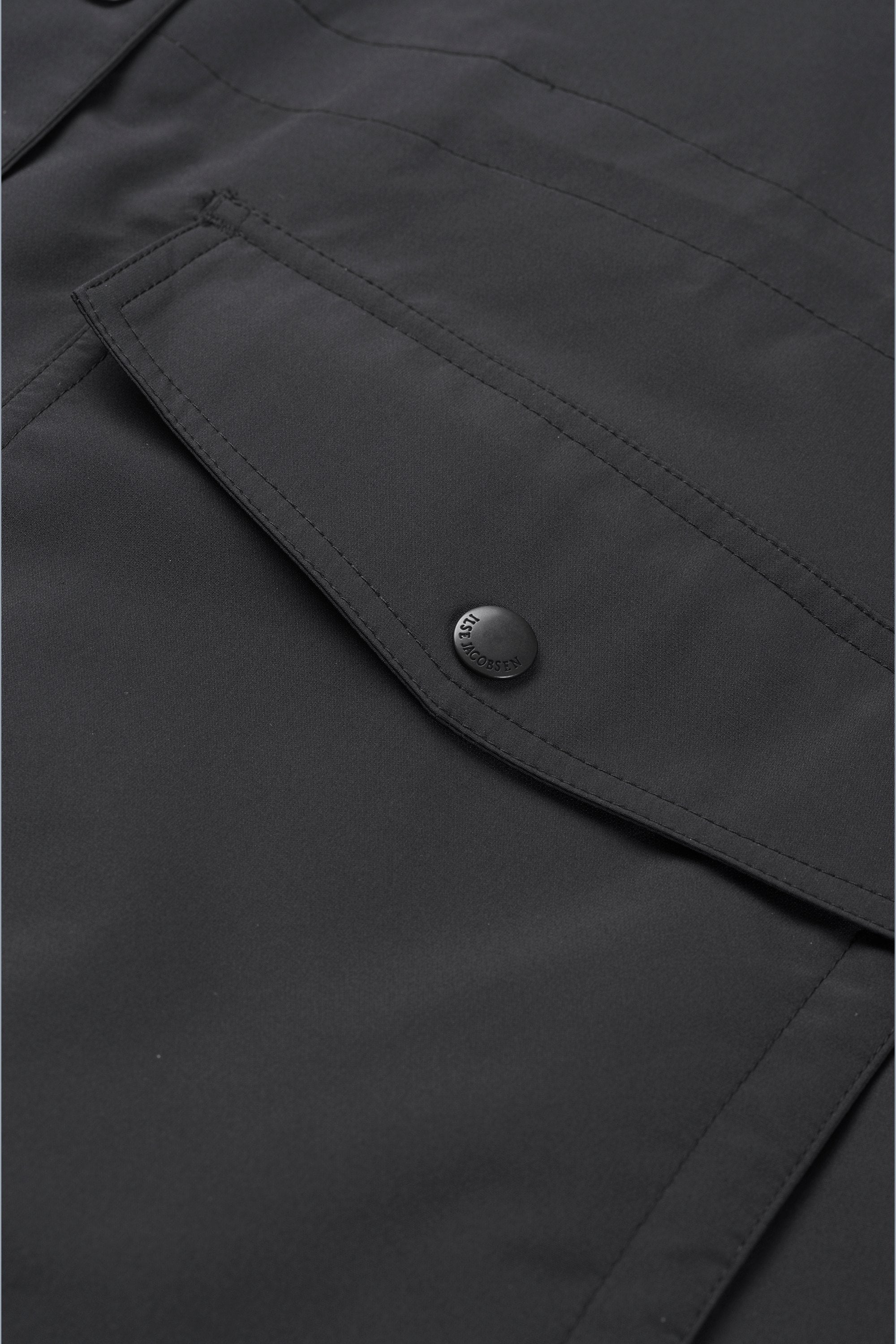 Padded Raincoat - Black