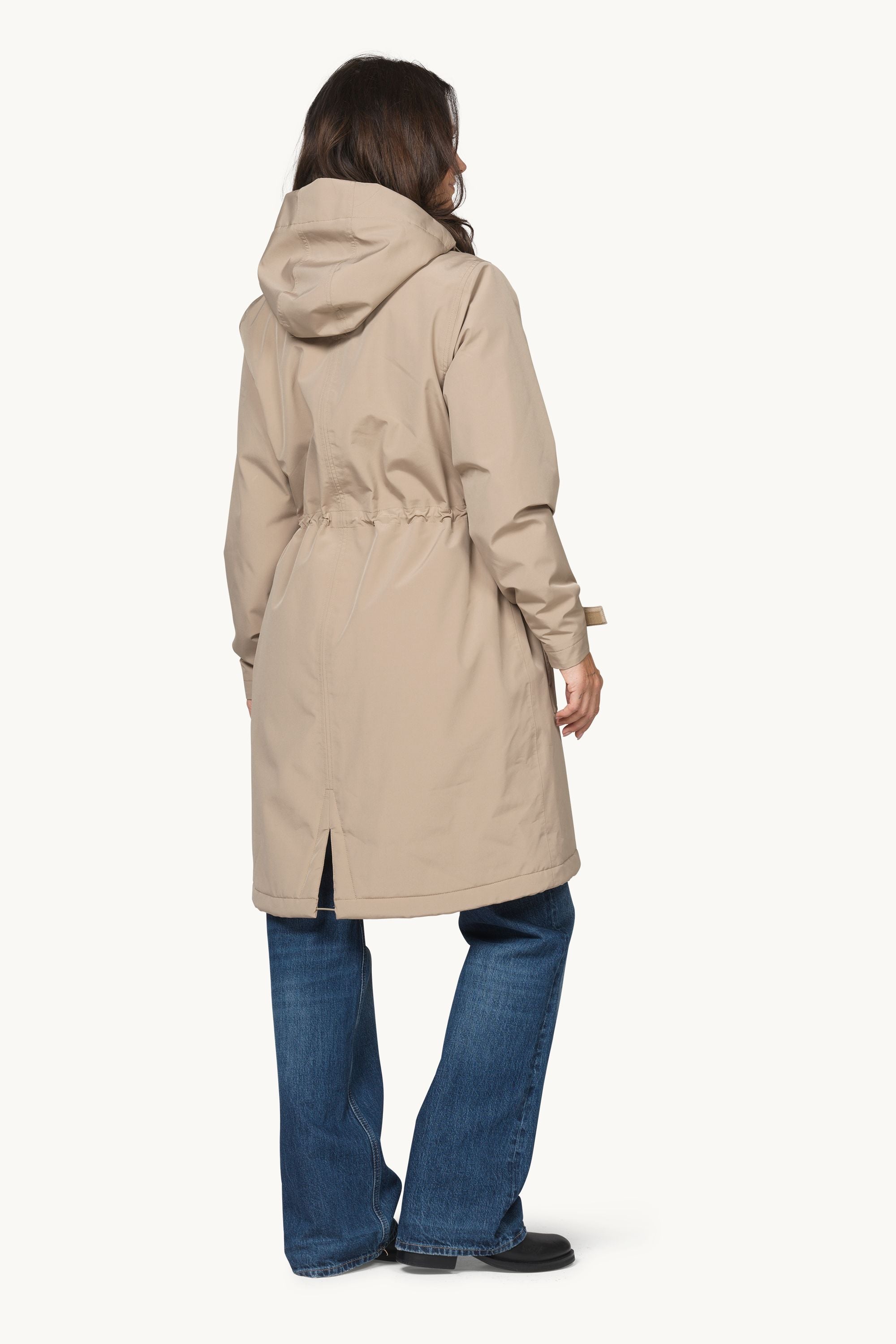 Padded Raincoat - Greige