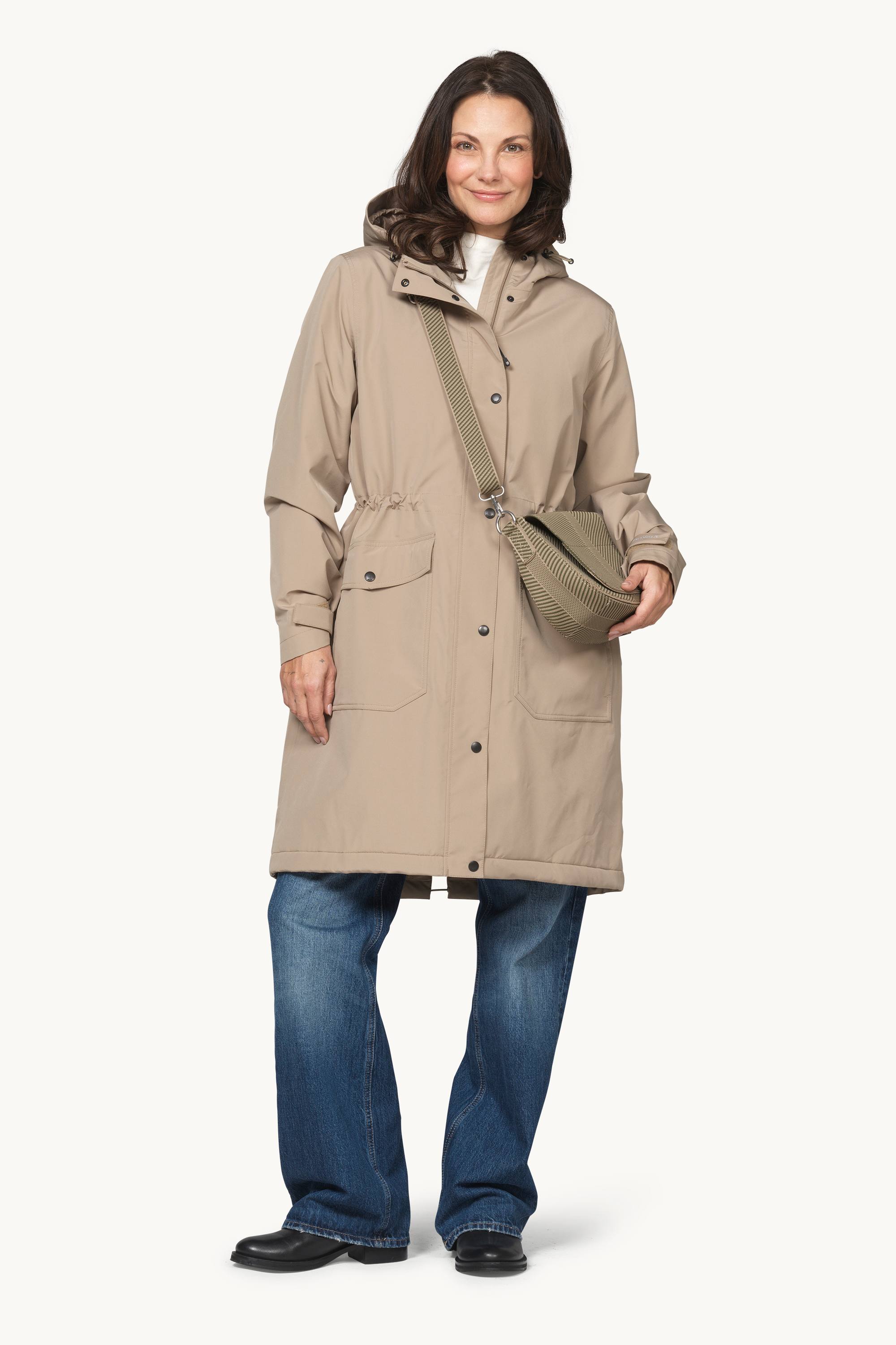 Padded Raincoat - Greige