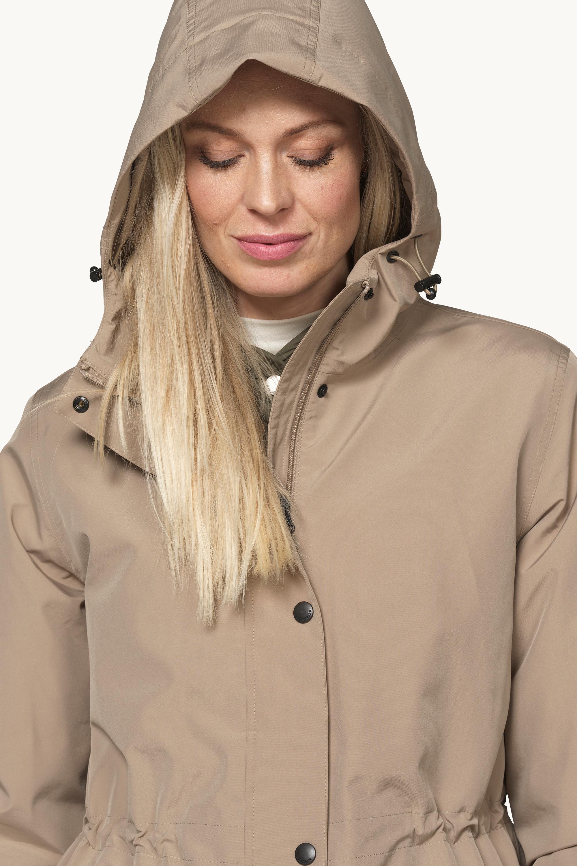 Padded Raincoat - Greige