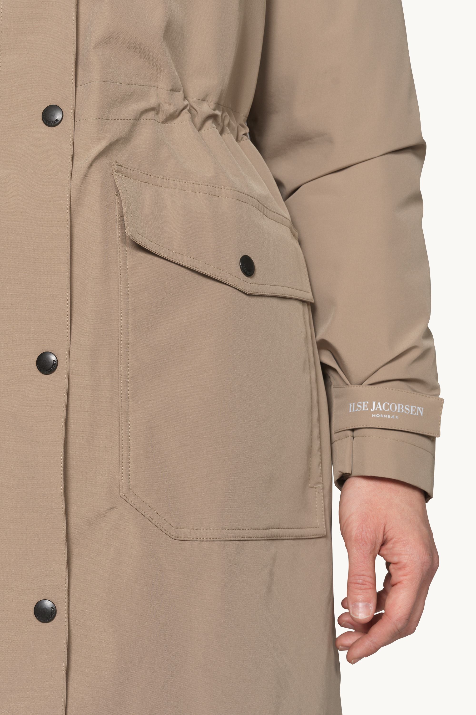 Padded Raincoat - Greige