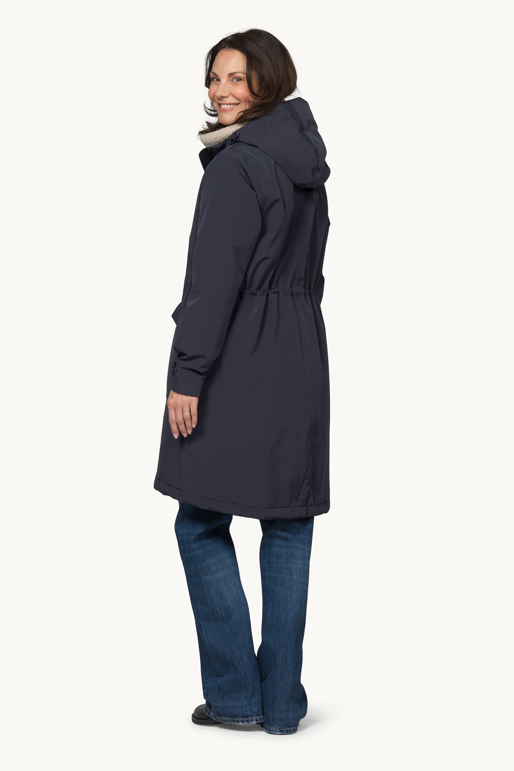 Padded Raincoat - Dark Indigo