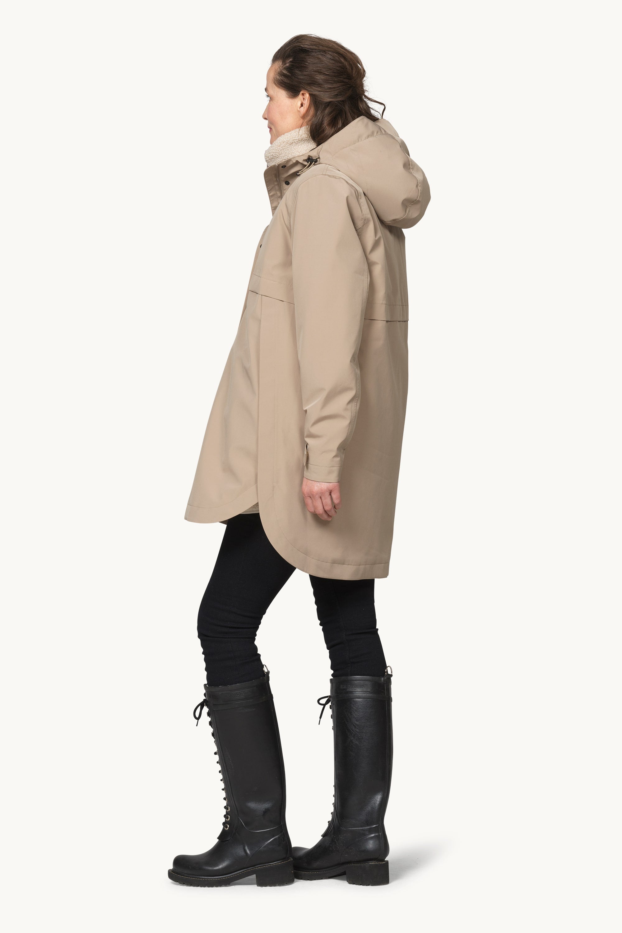 Padded Raincoat - Greige