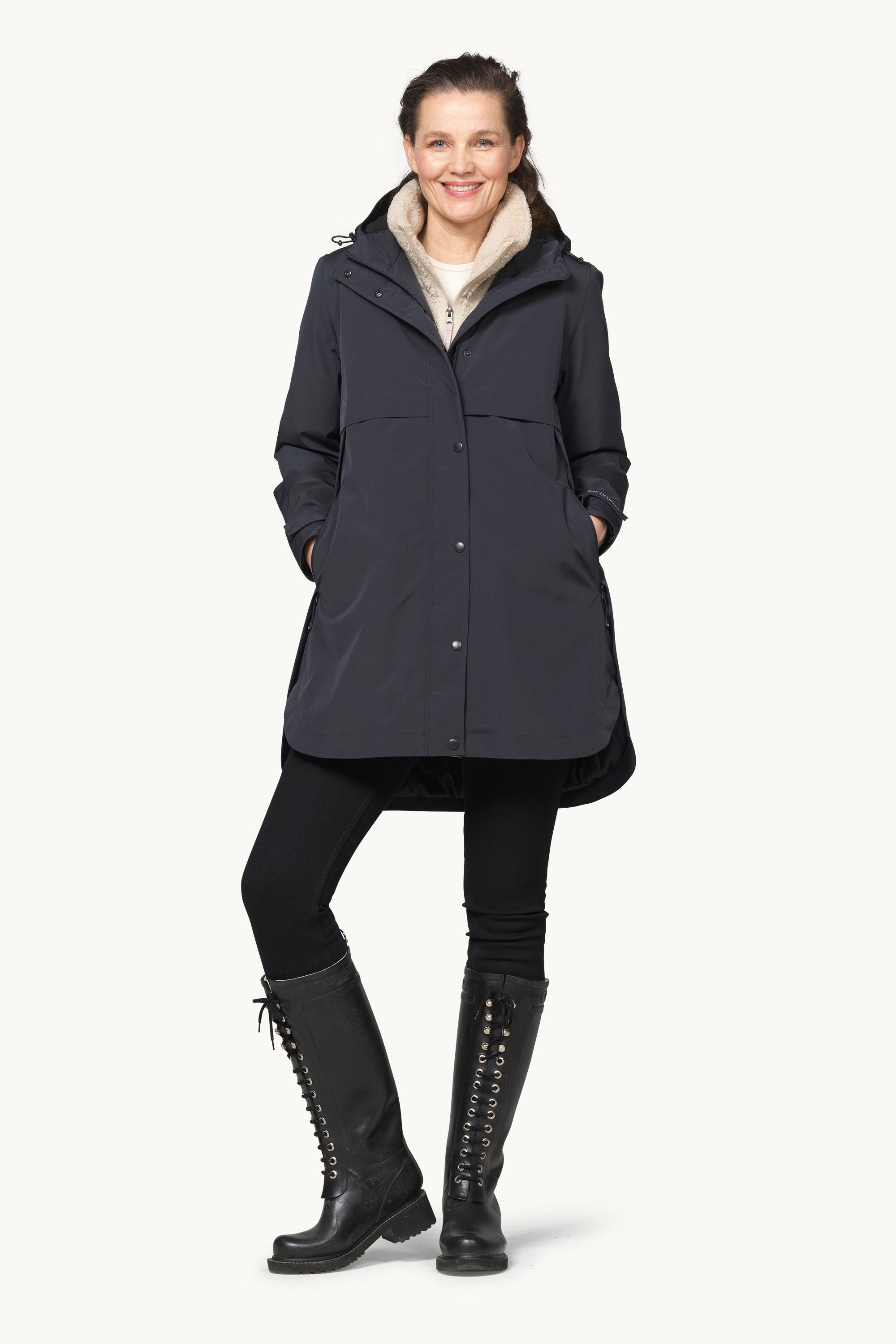 Padded Raincoat - Dark Indigo