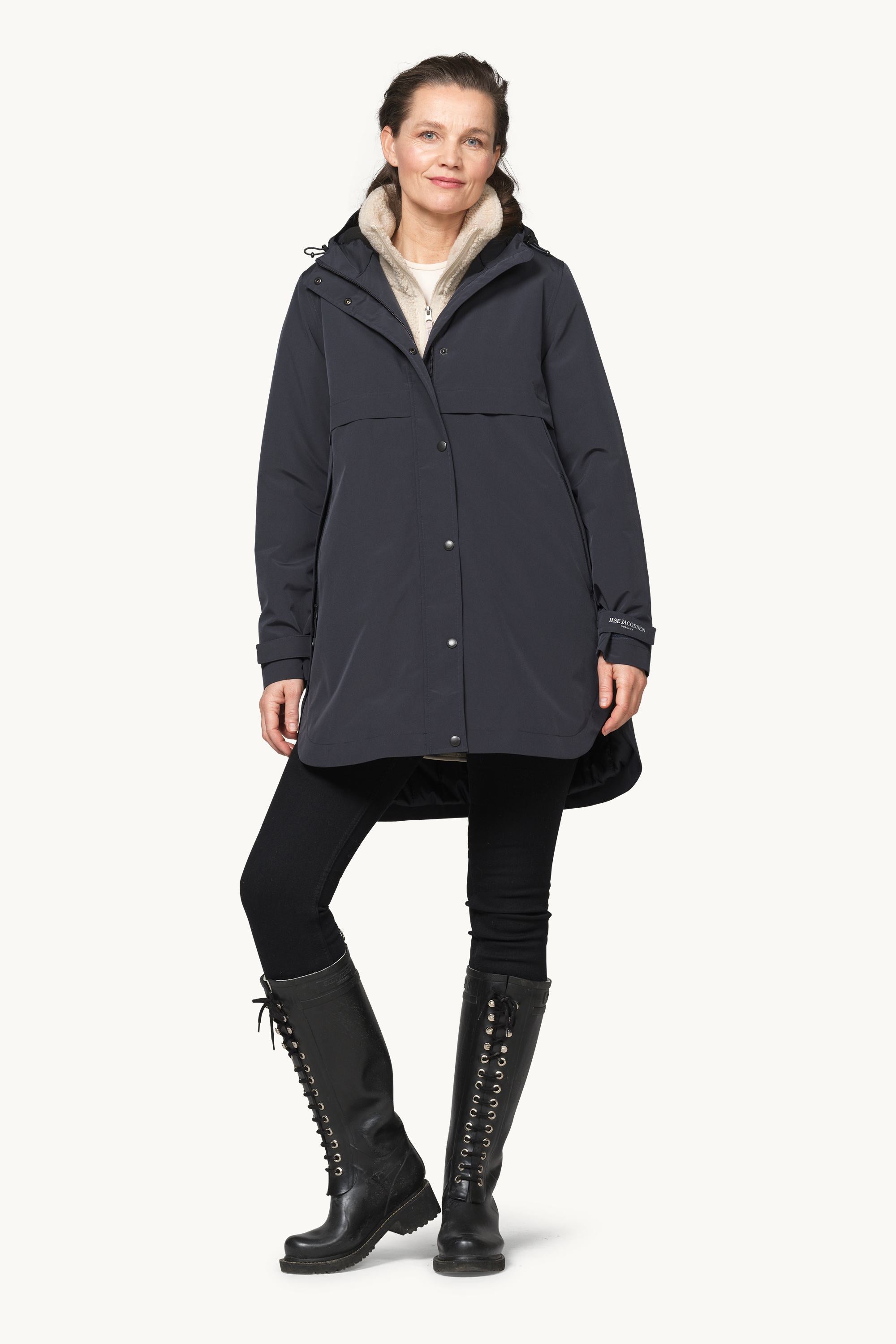 Padded Raincoat - Dark Indigo