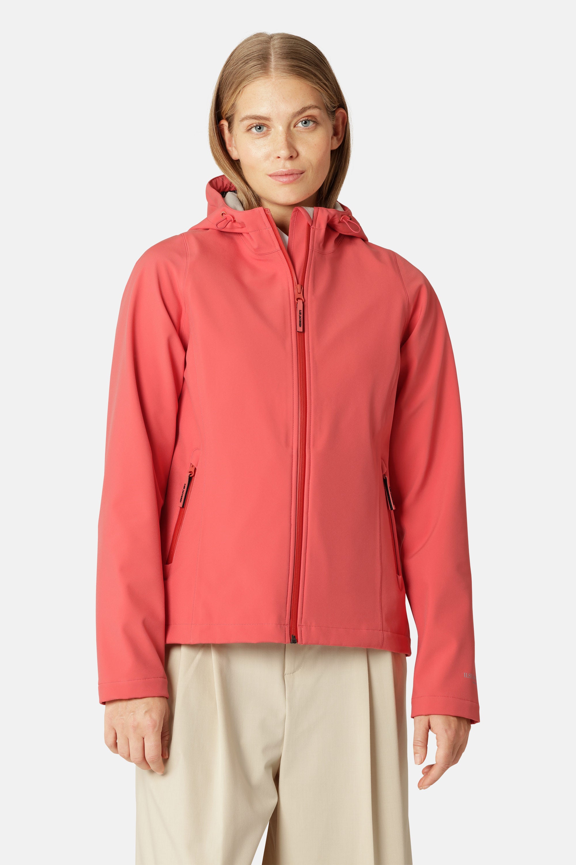 Short Softshell Raincoat - Spiced Coral