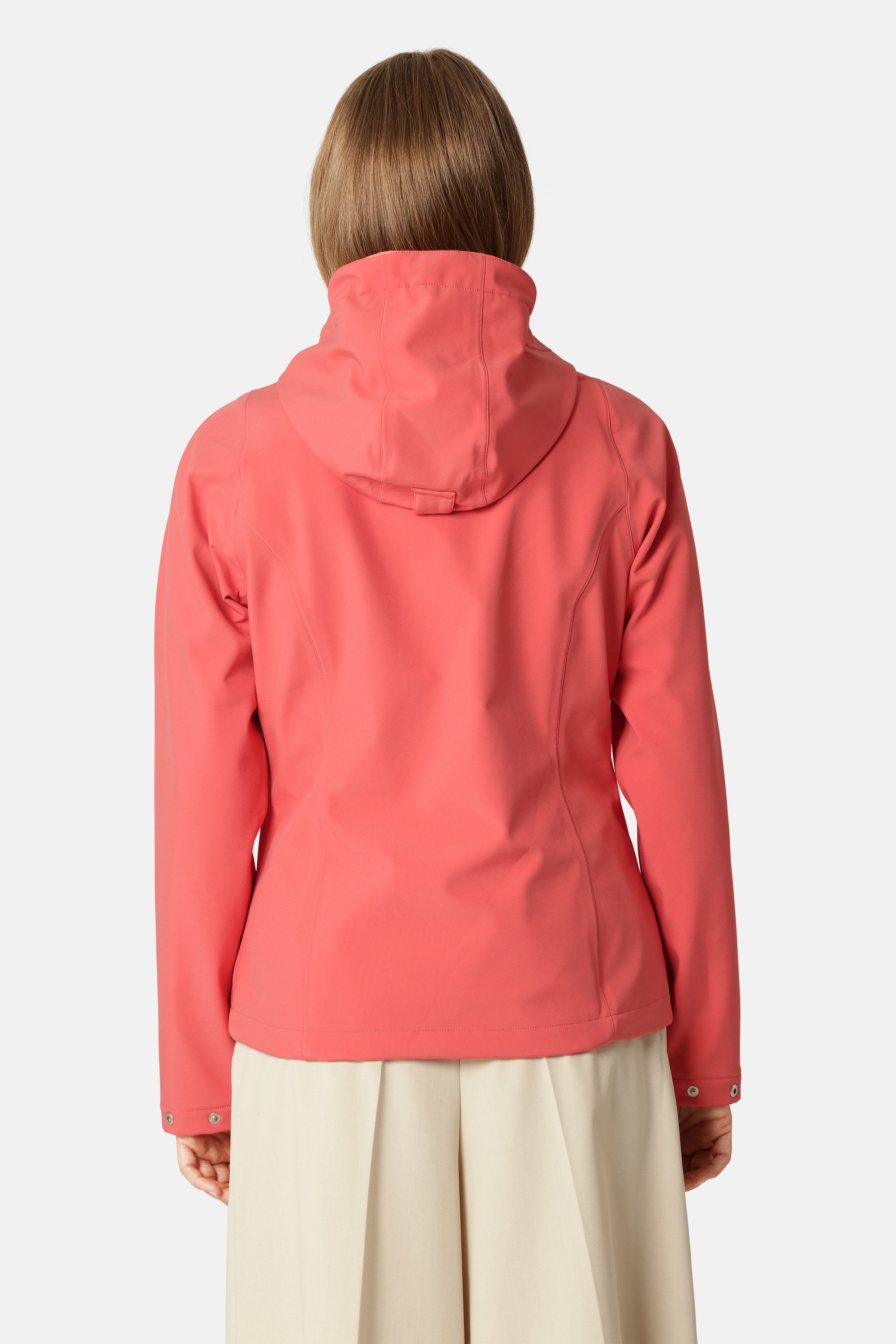 Short Softshell Raincoat - Spiced Coral