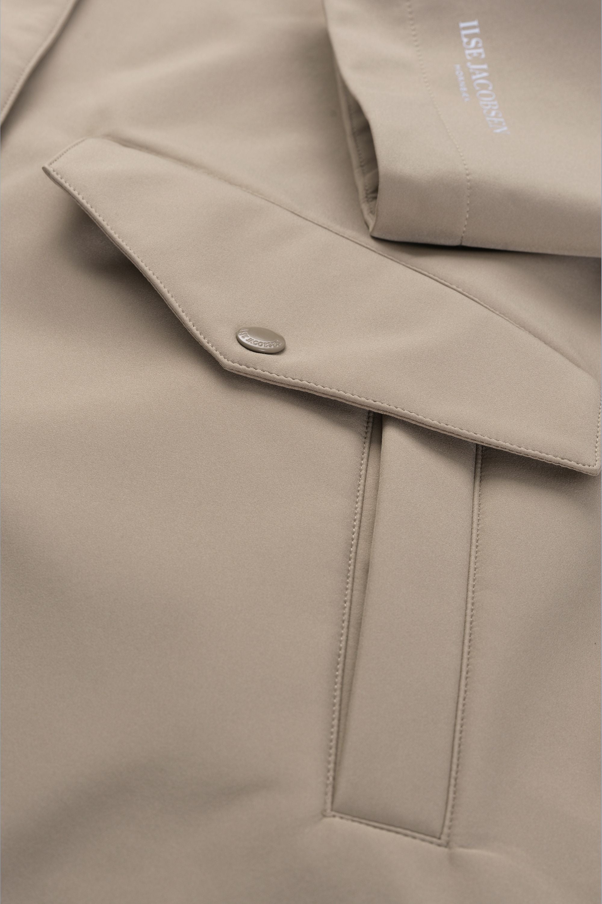 Long Softshell Raincoat - Greige