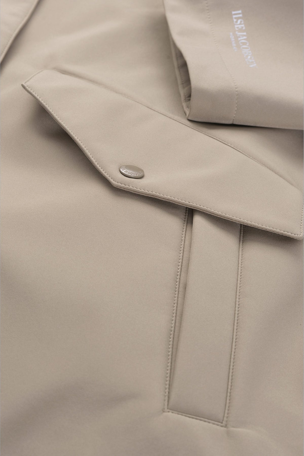 Long Softshell Raincoat - Greige