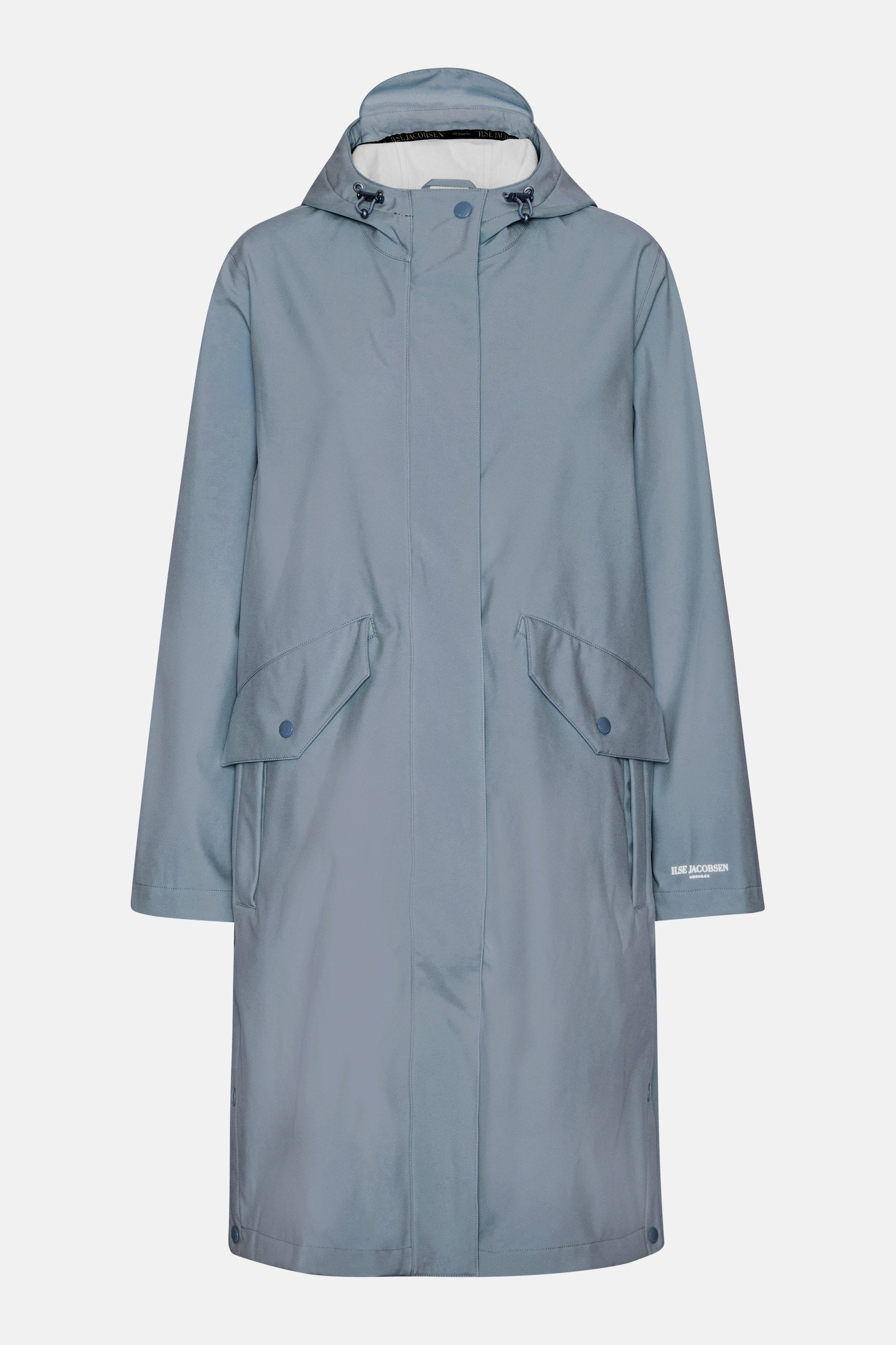 Long Softshell Raincoat - Grey Blue