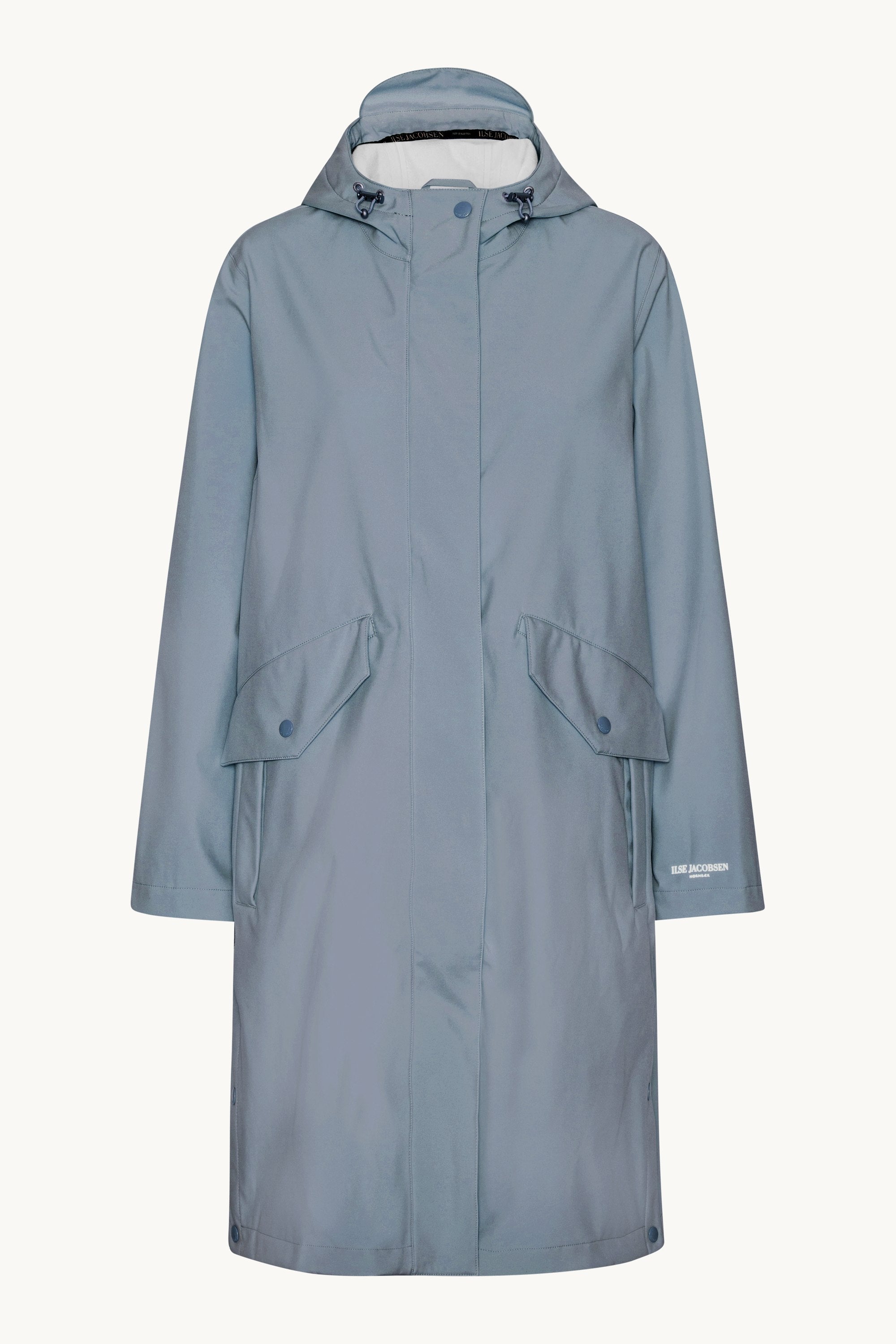 Long Softshell Raincoat - Grey Blue