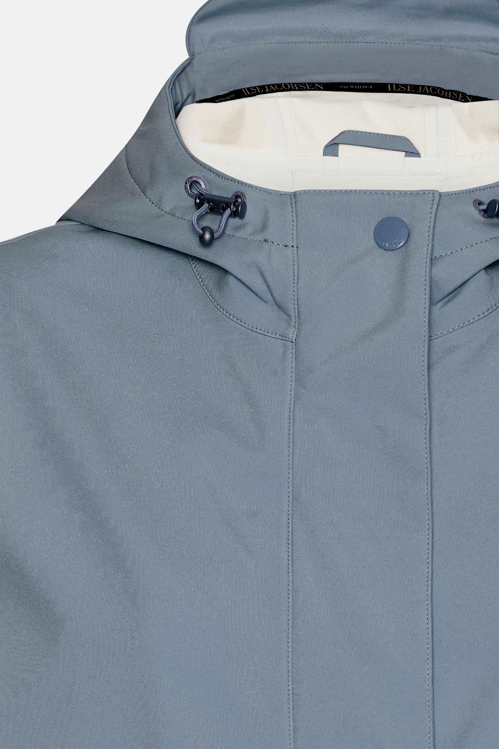Long Softshell Raincoat - Grey Blue