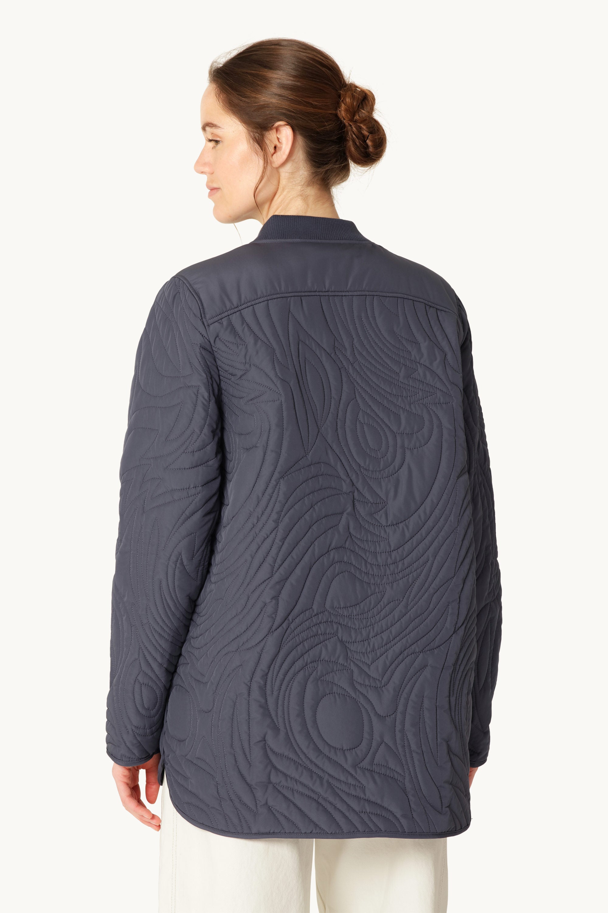 Veste Matelassée Courte - Ombre Blue