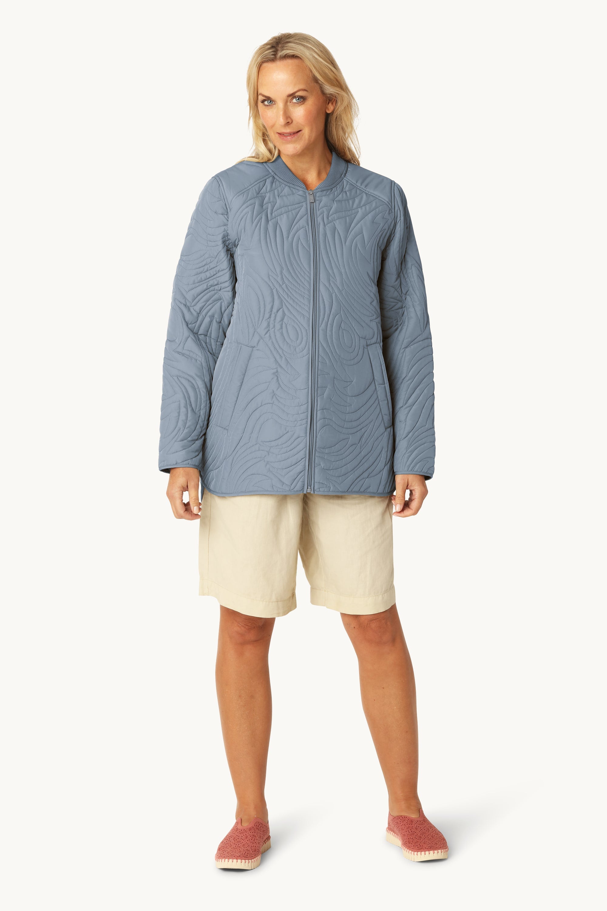 Veste Matelassée Courte - Grey Blue
