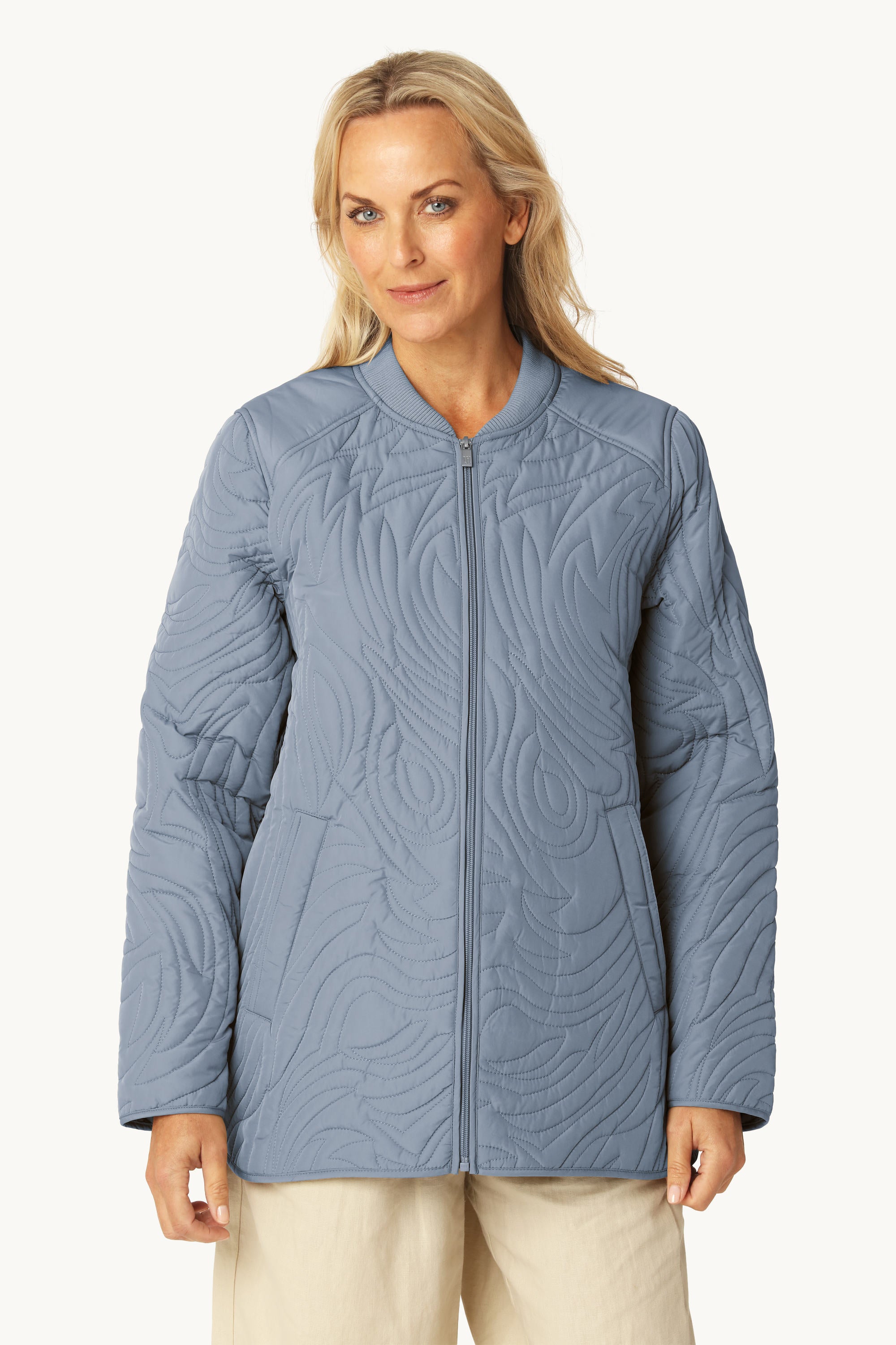 Veste Matelassée Courte - Grey Blue