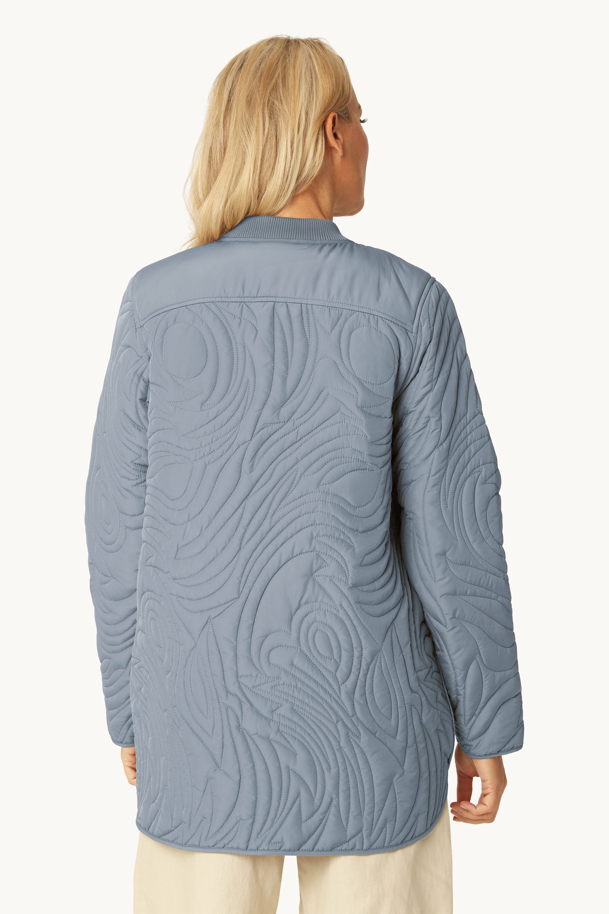 Veste Matelassée Courte - Grey Blue
