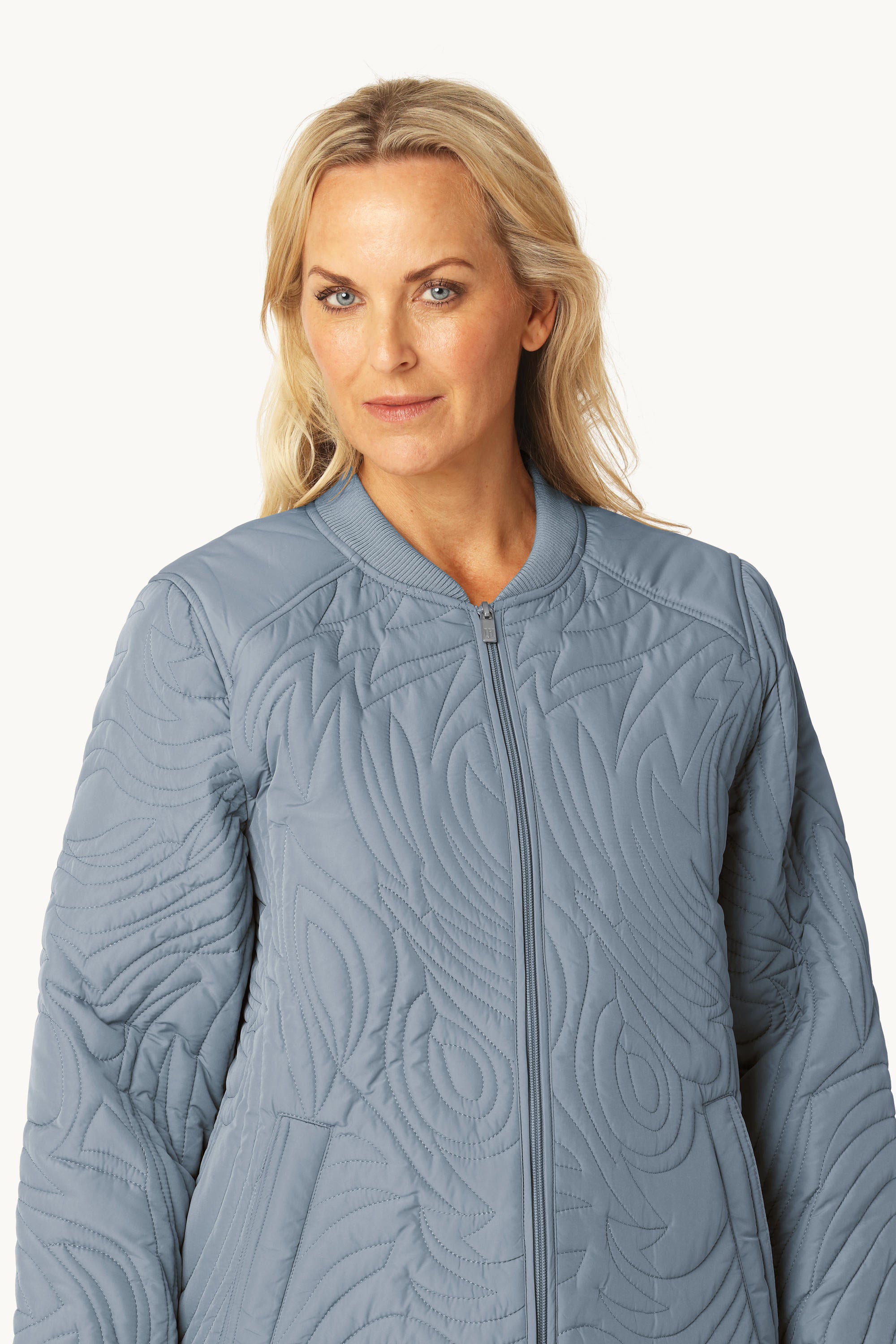 Veste Matelassée Courte - Grey Blue