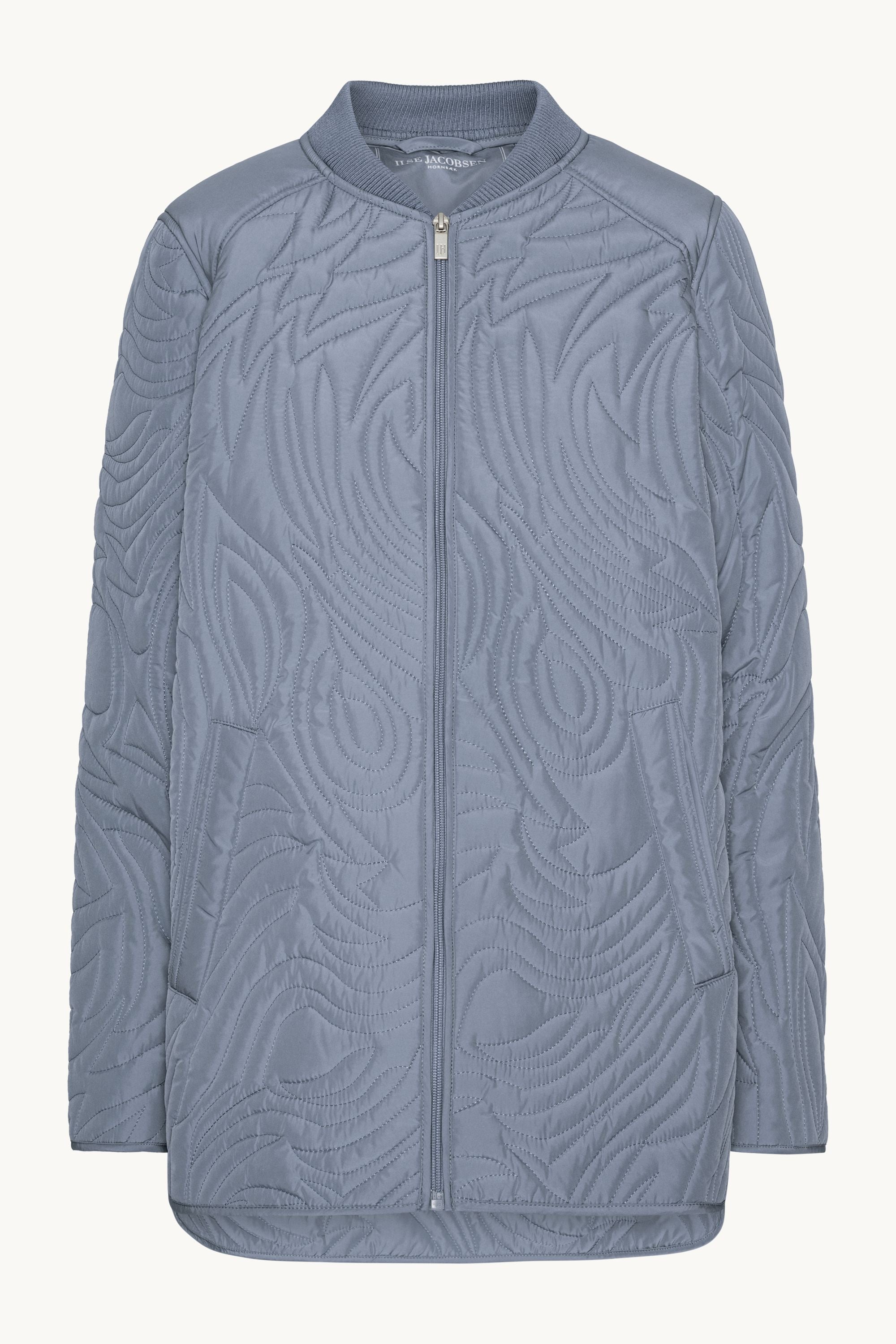 Short Quilt Jacket - Grey Blue
