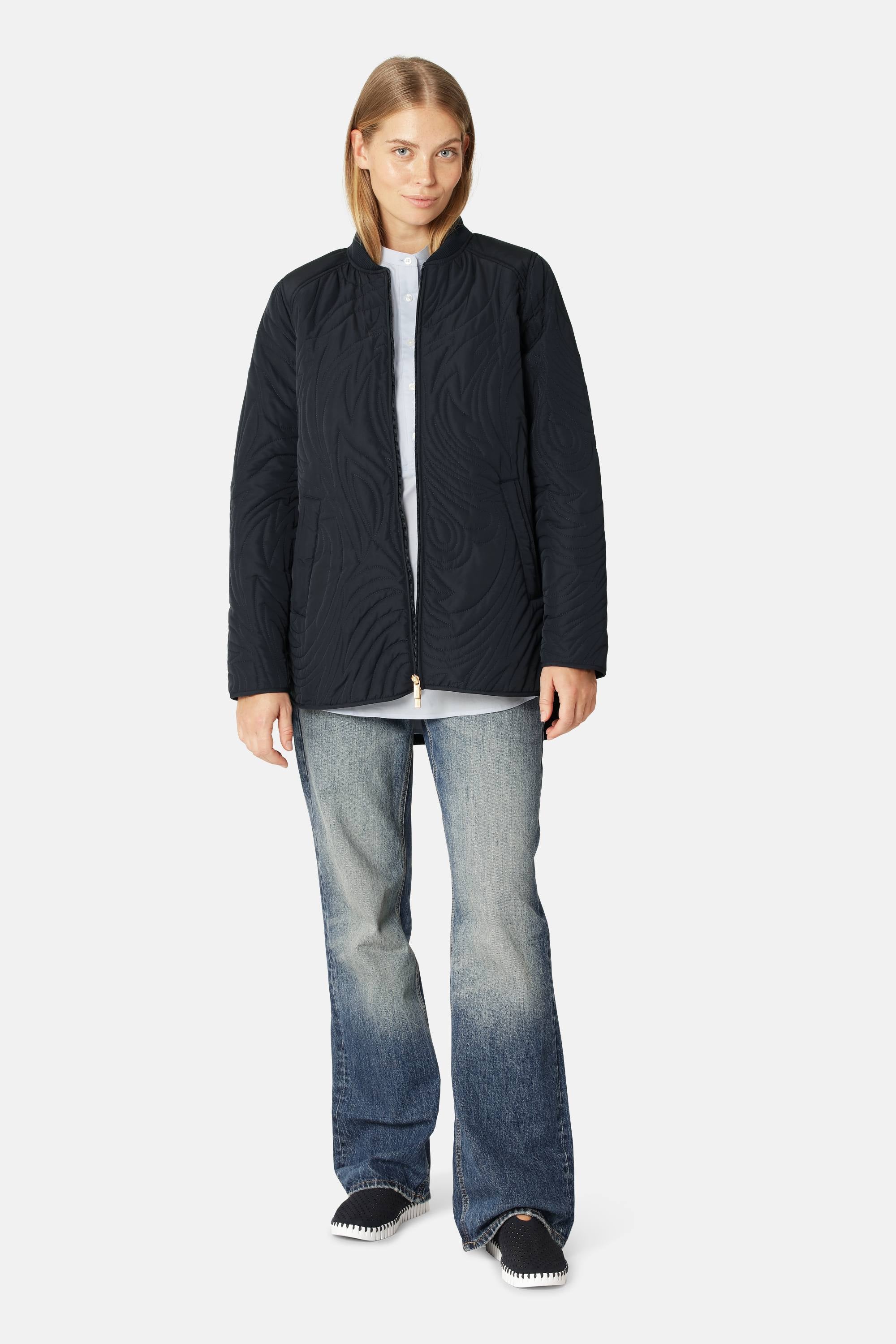 Short Quilt Jacket - Dark Indigo