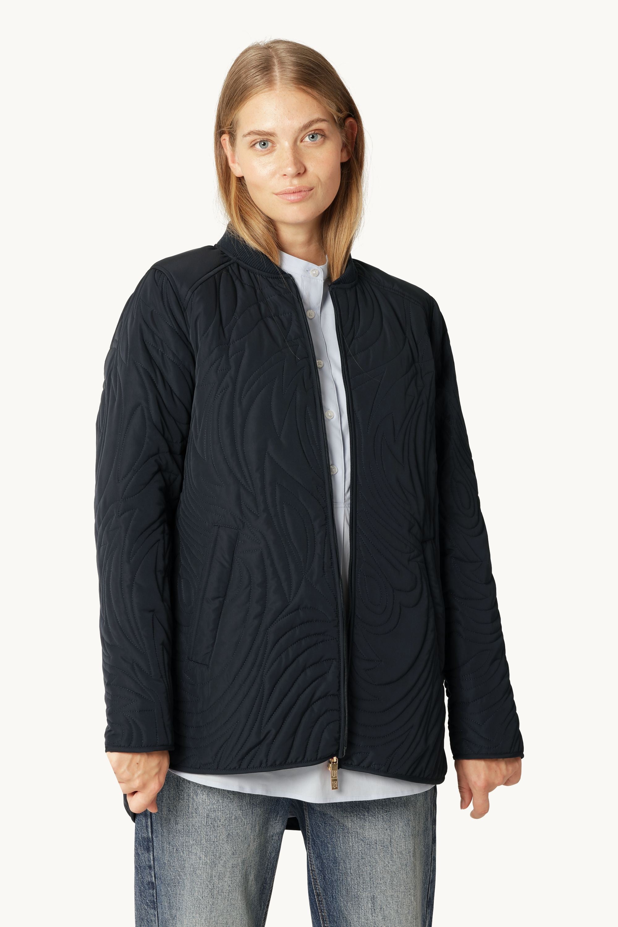 Short Quilt Jacket - Dark Indigo