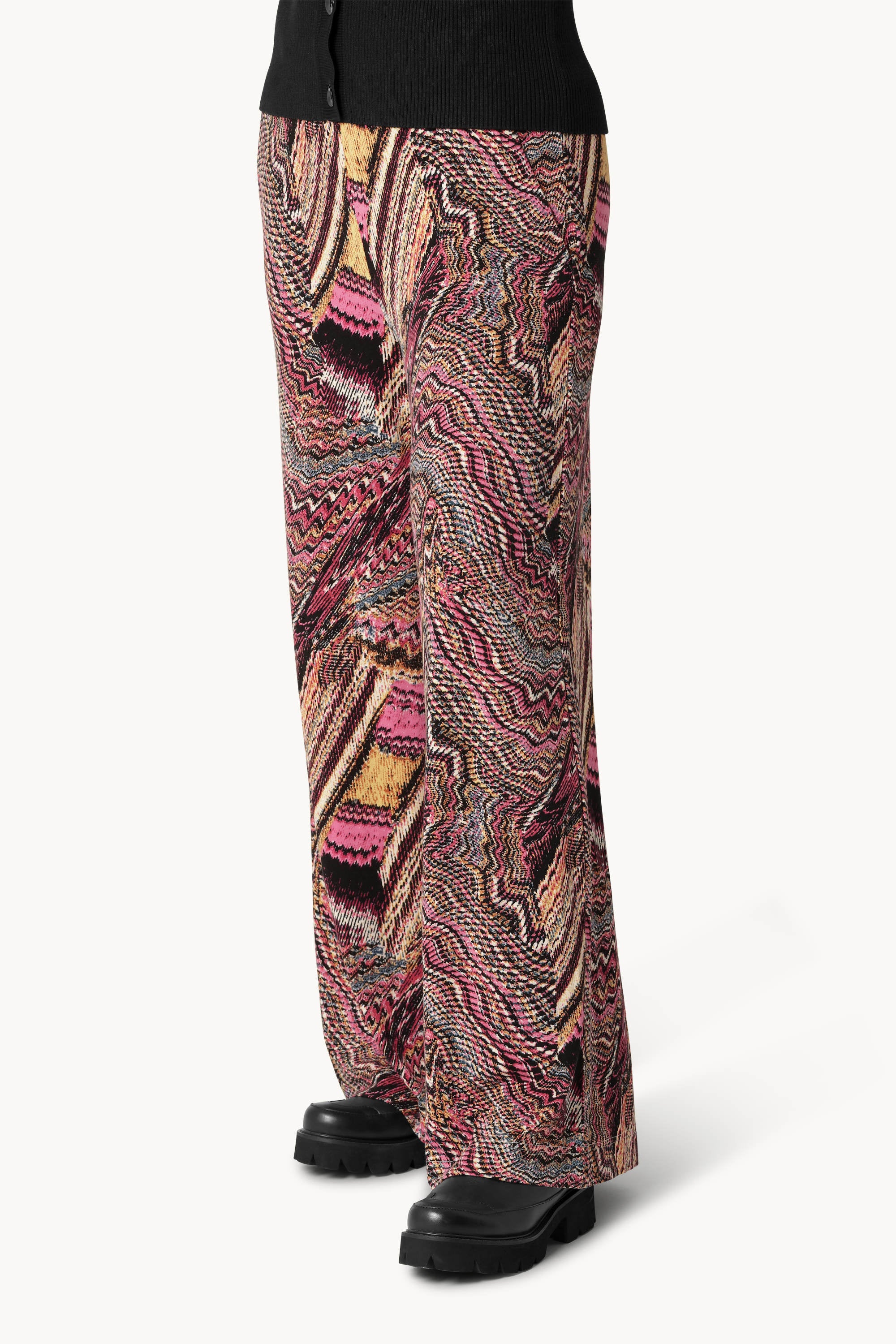 Pantalon évasé coquillage Elisa - Rose rosé