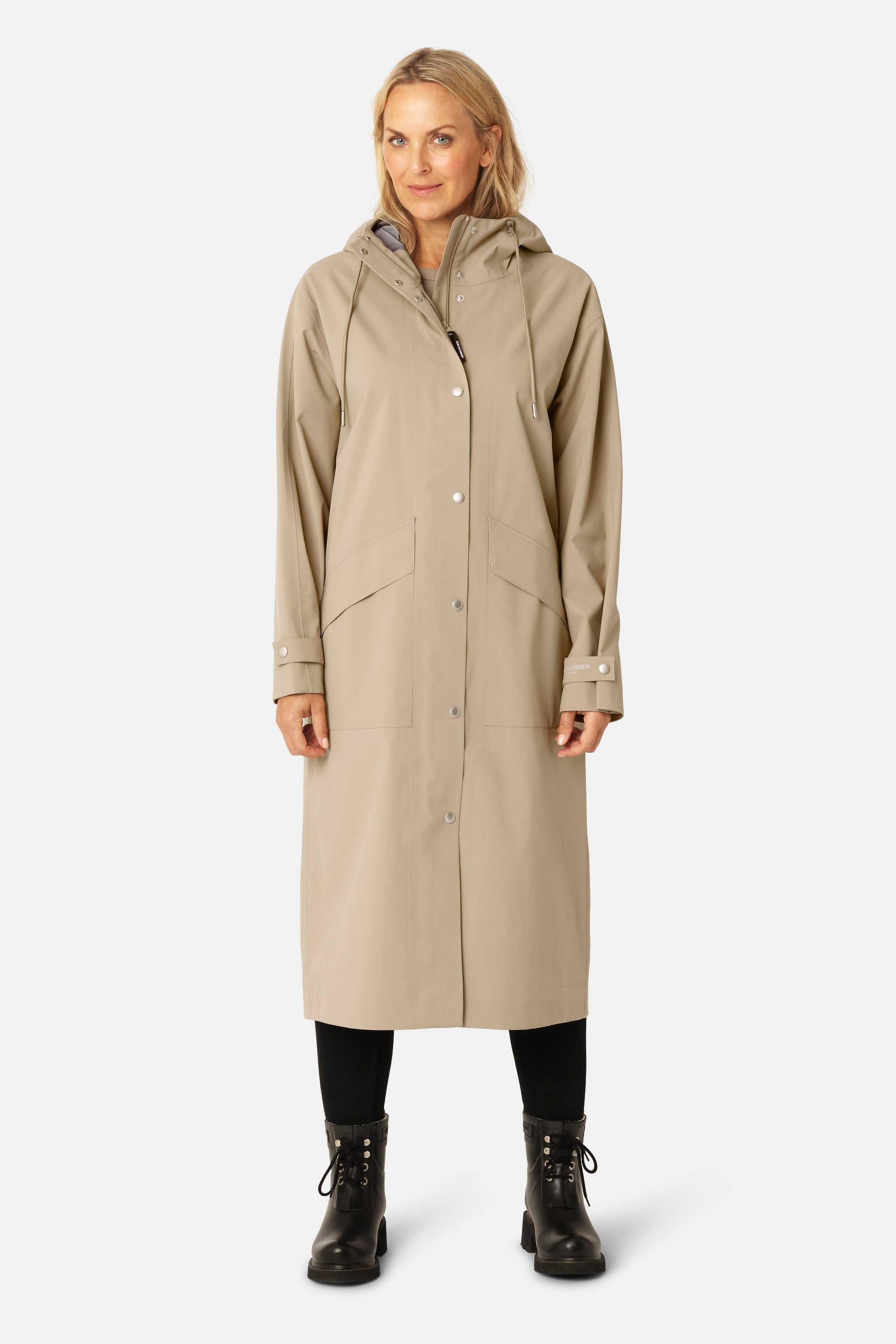Long Rain Coat - Greige