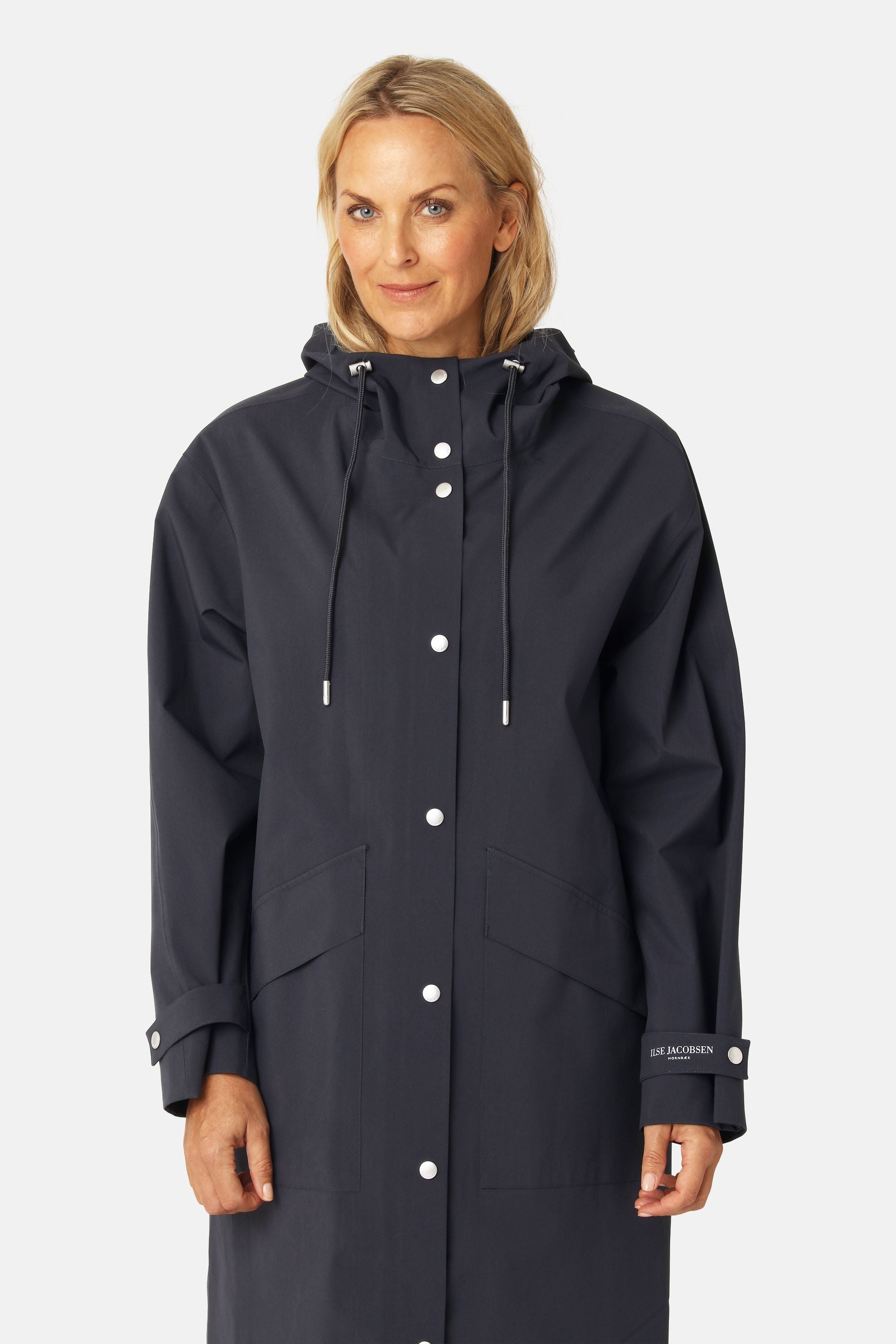Long Rain Coat - Dark Indigo