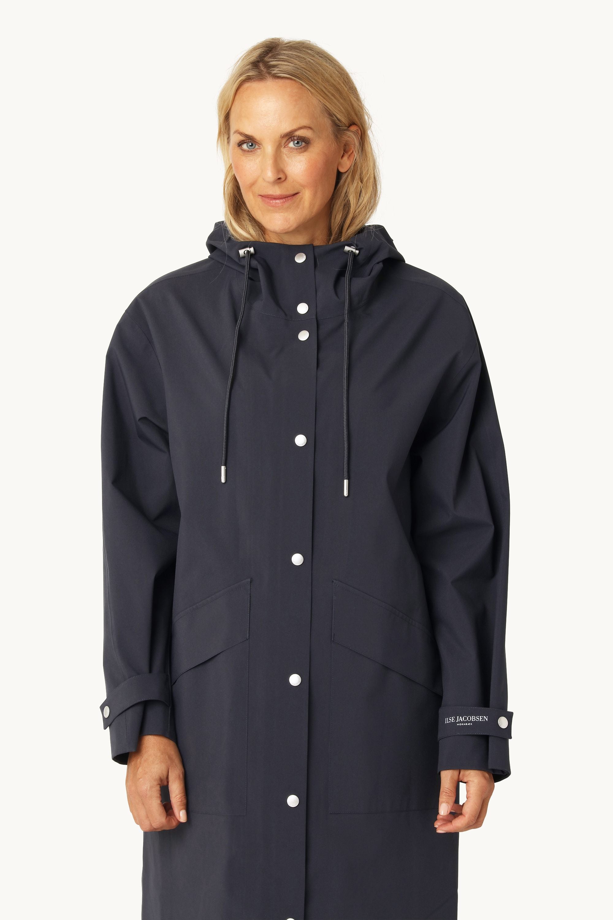Long Rain Coat - Dark Indigo