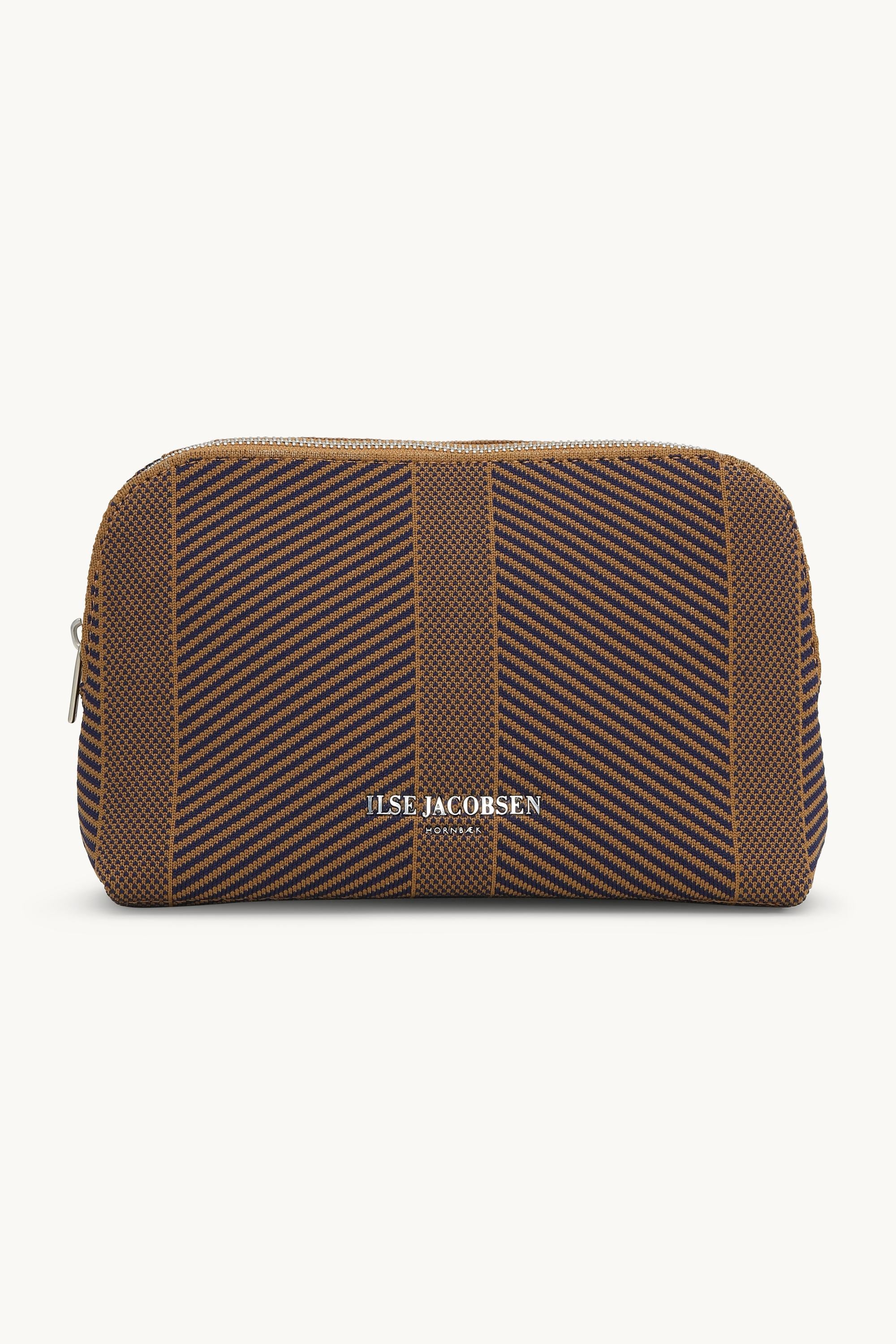 Knitted Makeup Bag - Dark Indigo Buckthorn Brown