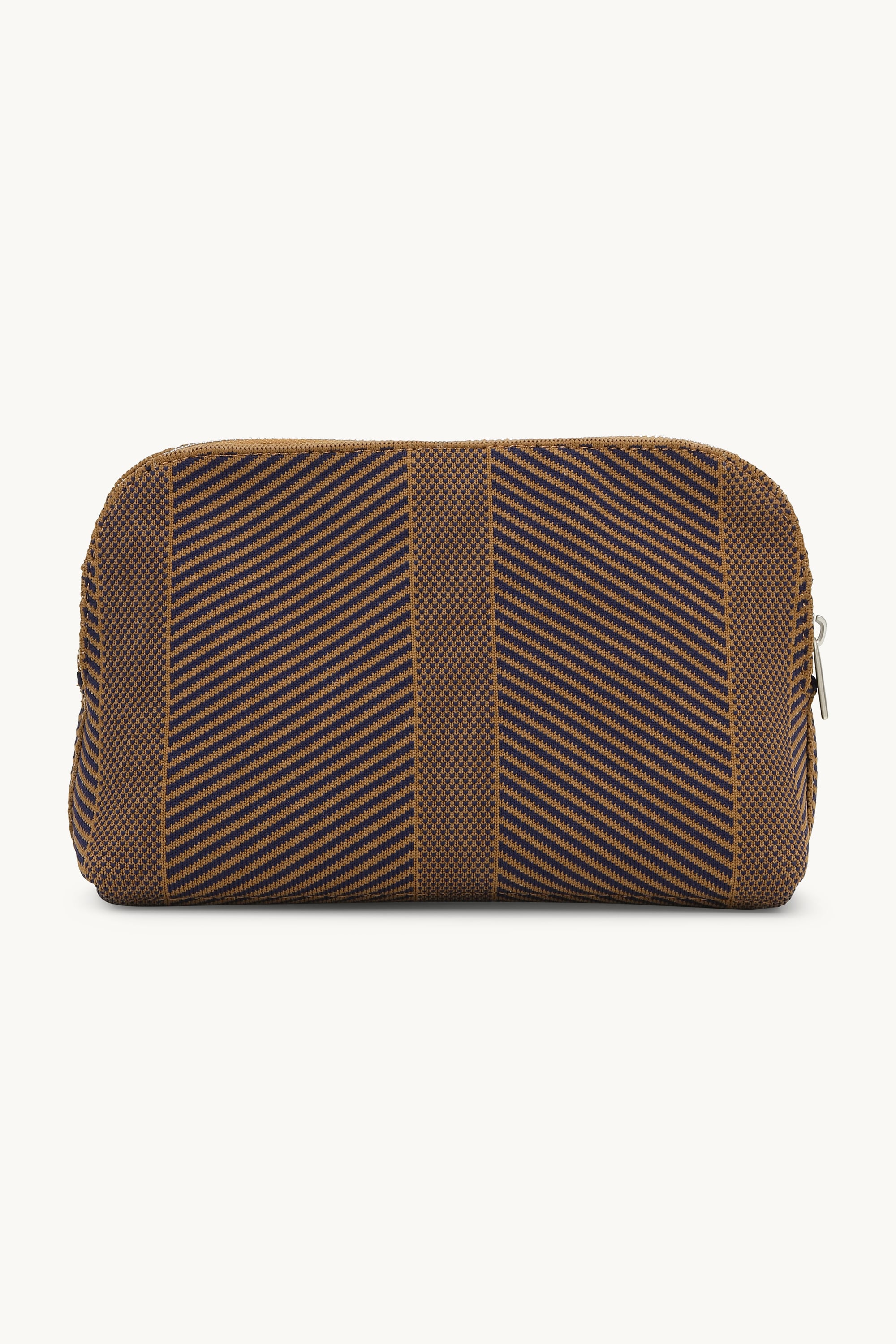 Knitted Makeup Bag - Dark Indigo Buckthorn Brown