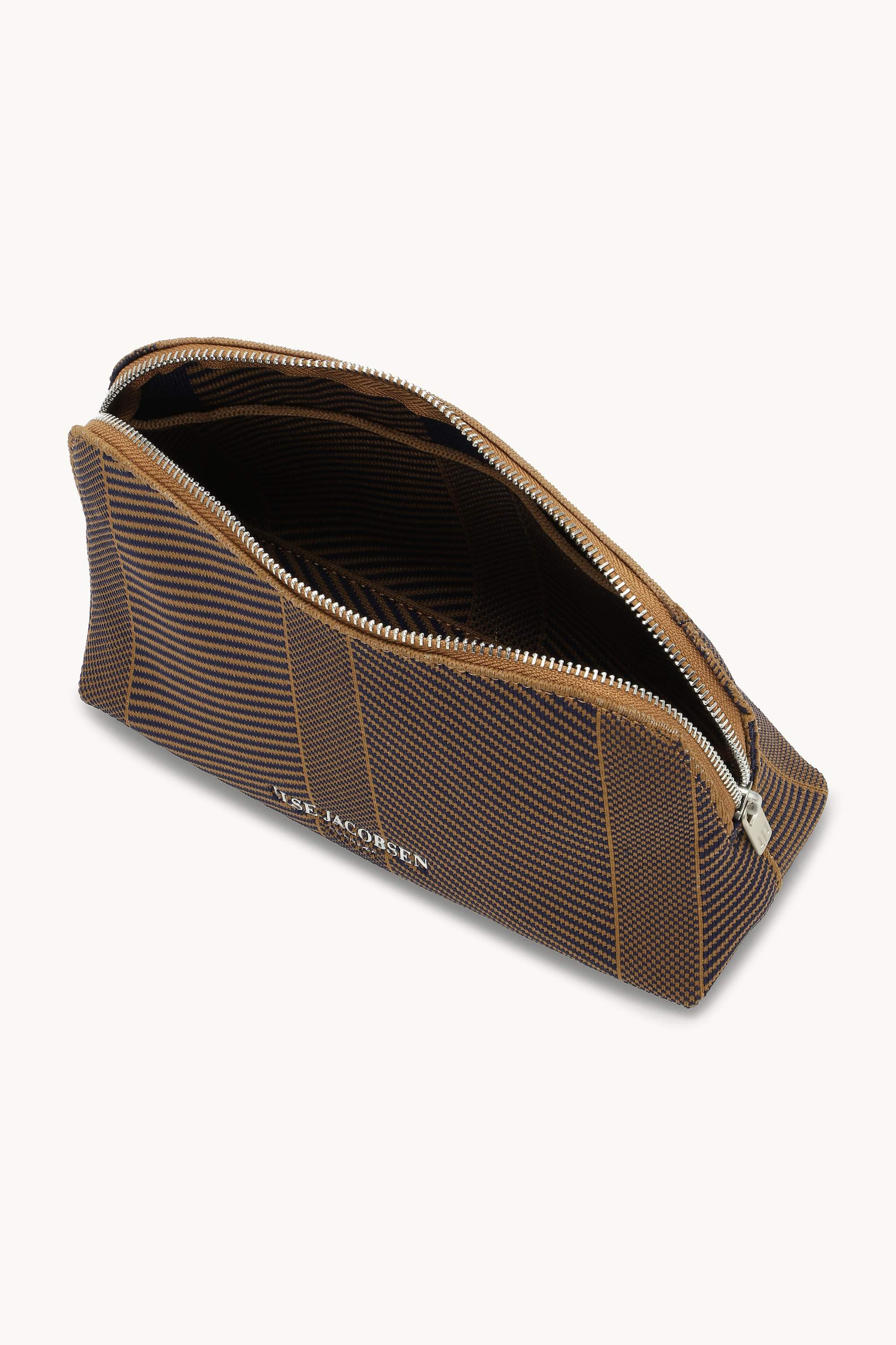 Knitted Makeup Bag - Dark Indigo Buckthorn Brown