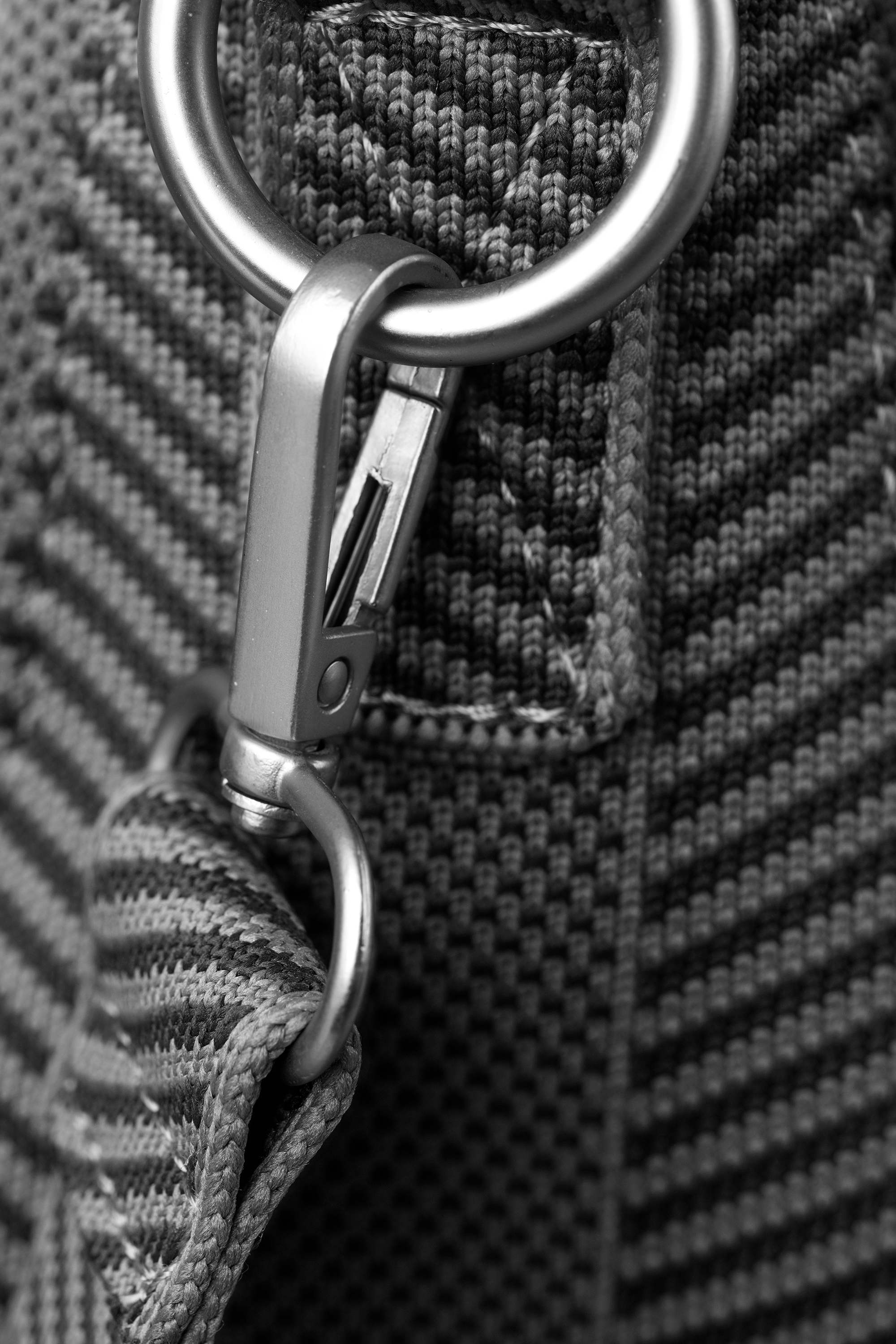 Knitted Crossbody Bag - Black Gun metal