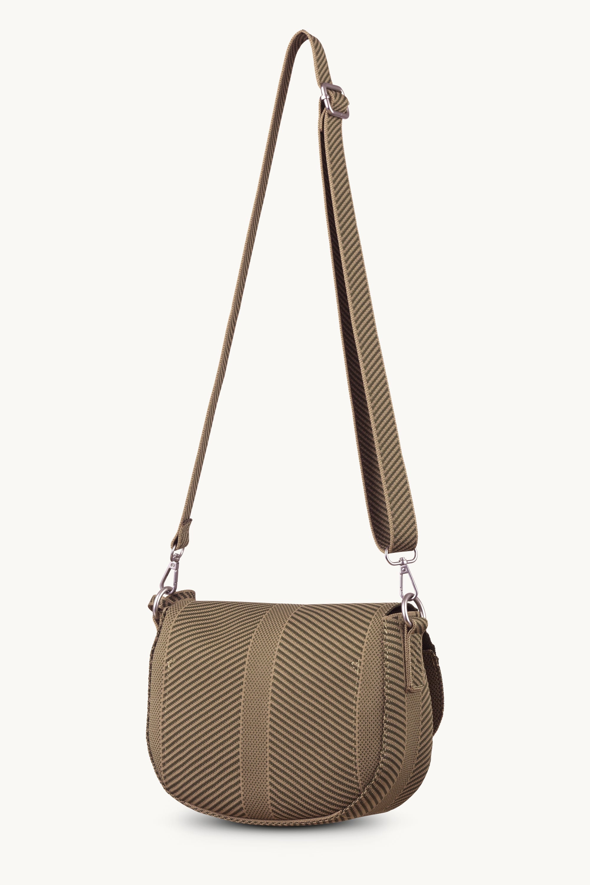 Knitted Crossbody Bag - Greige Dark Olive