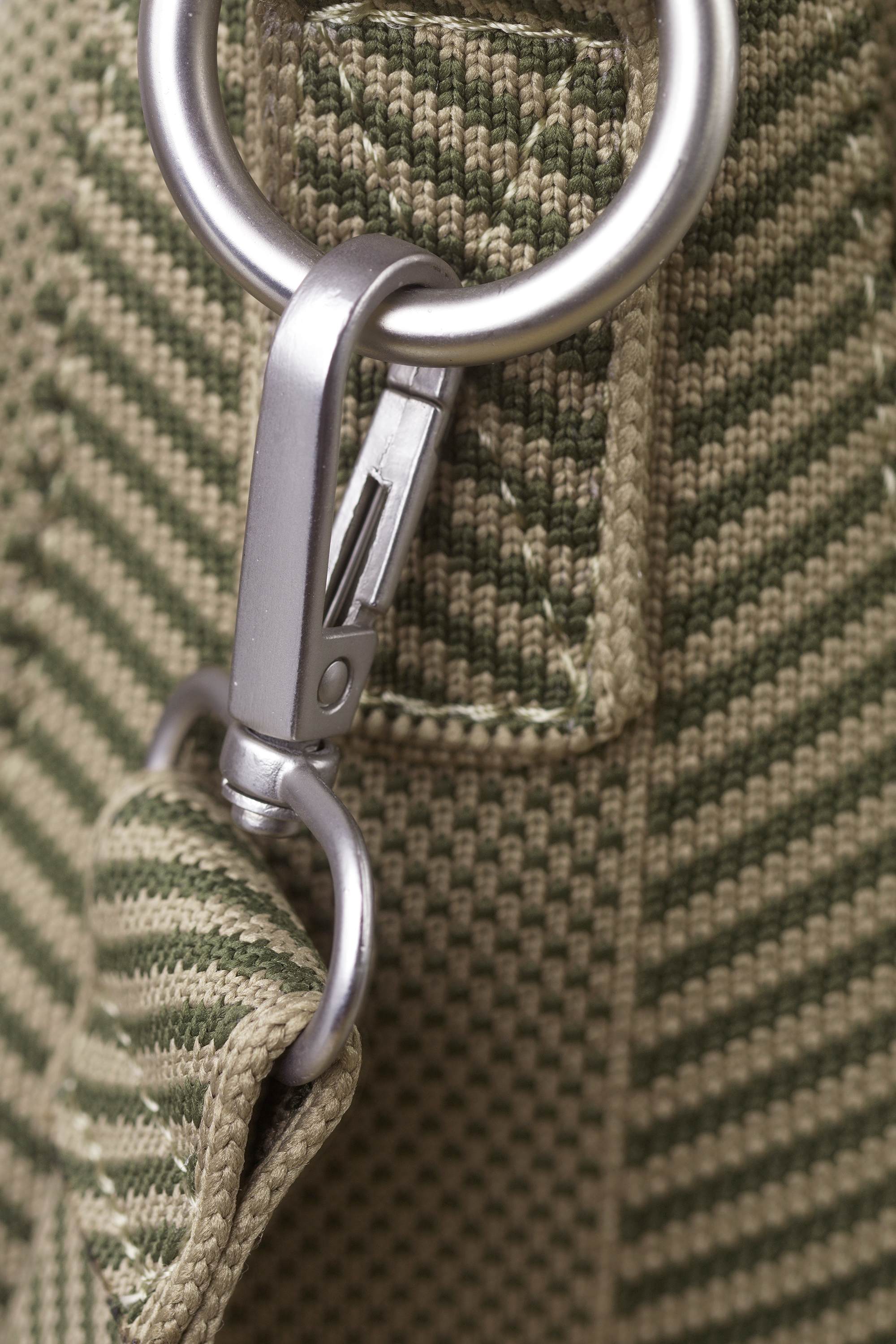Knitted Crossbody Bag - Greige Dark Olive