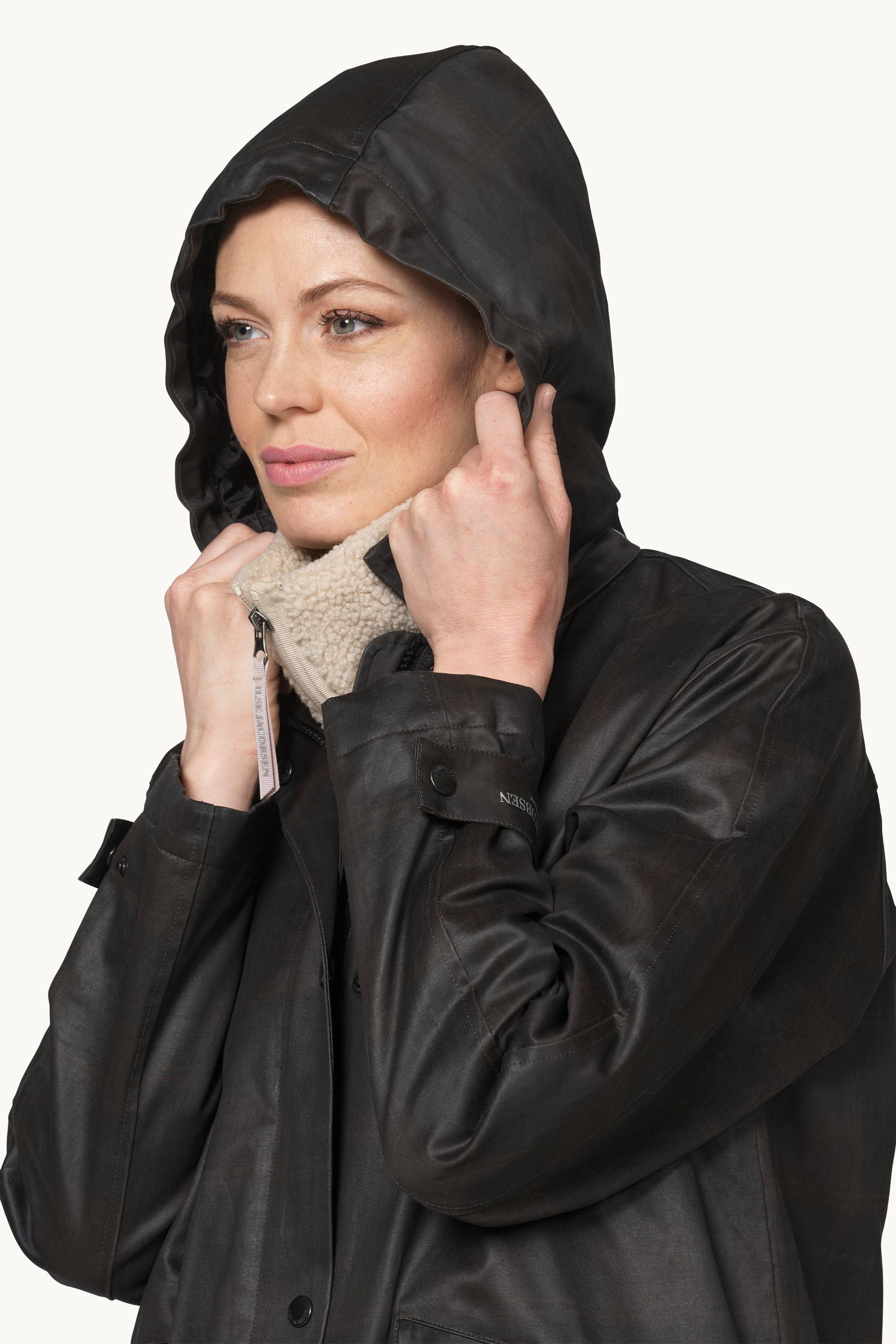 Padded Coat - Dark Brown Check