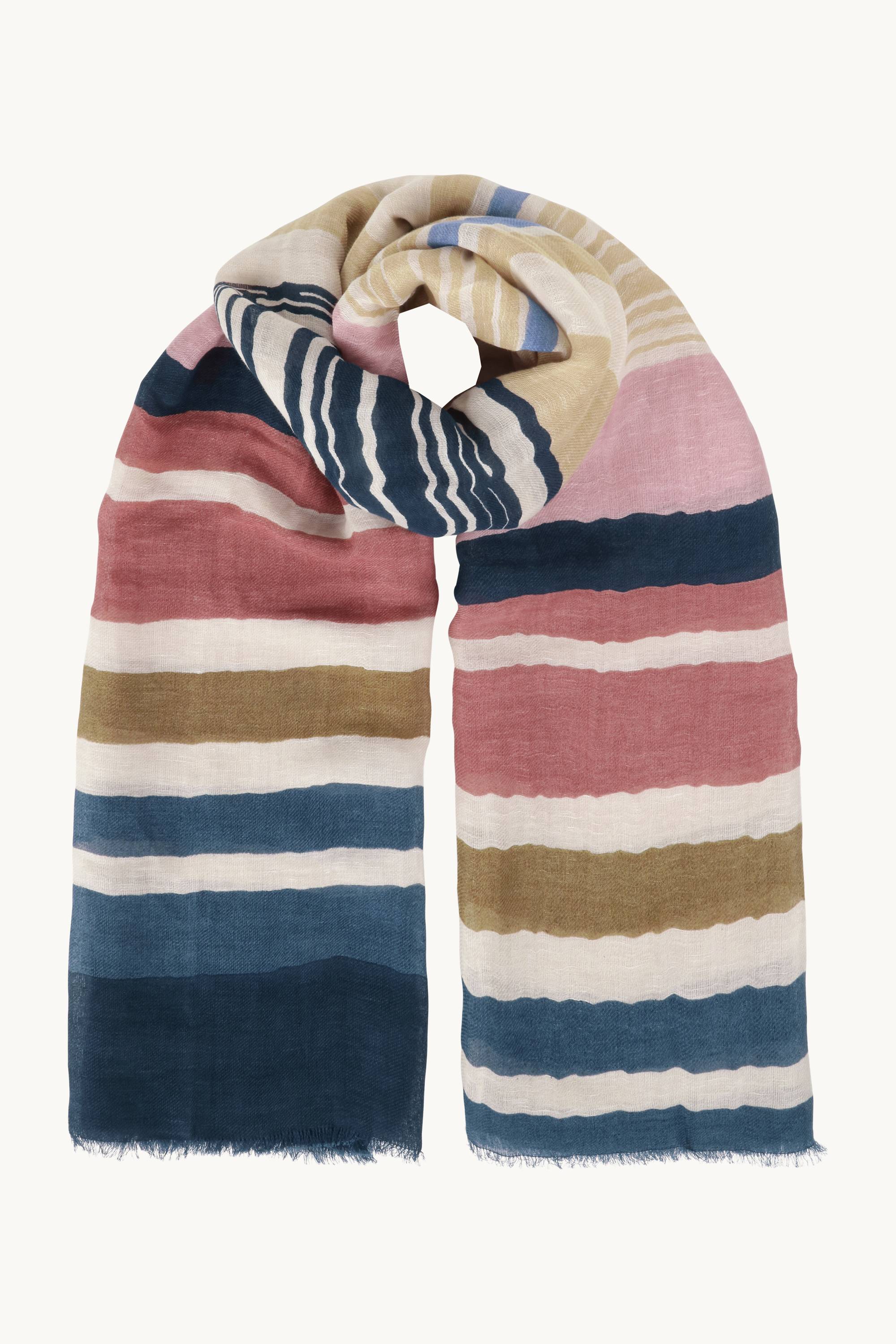 Écharpe Rayée - Beige Organic Stripe